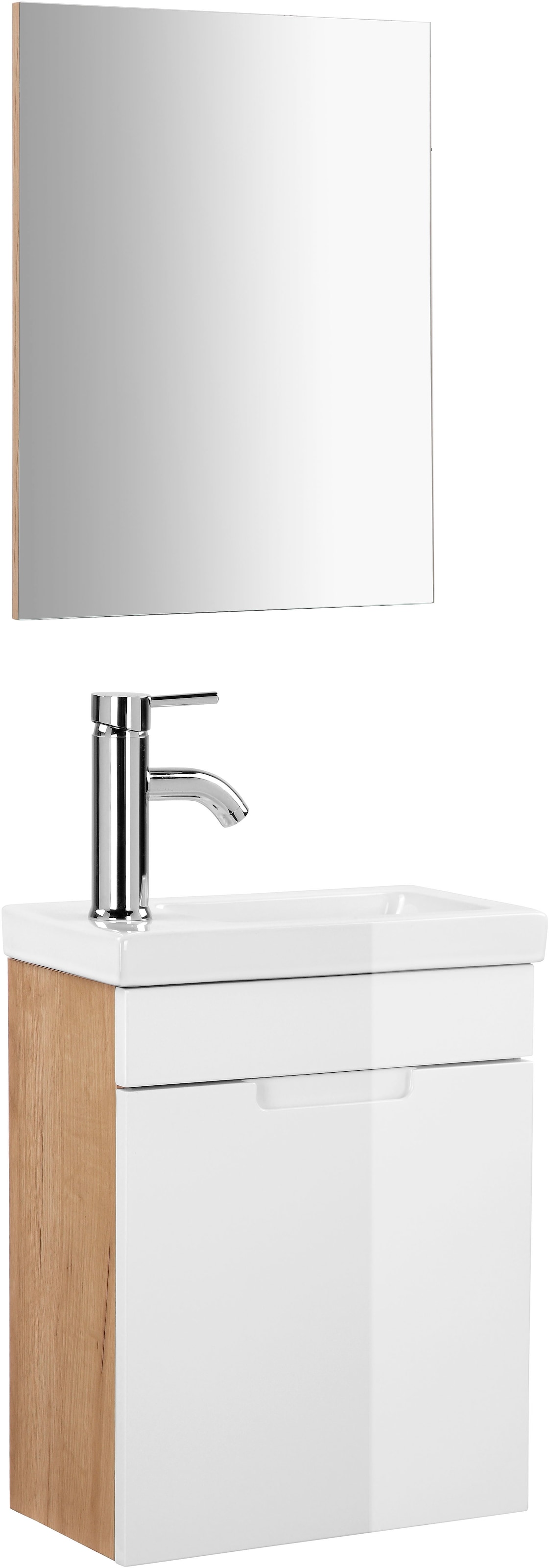 Image of welltime Badmöbel-Set "Lund Gästebad Gästebadezimmmer Set Gäste-WC Waschplatzset"