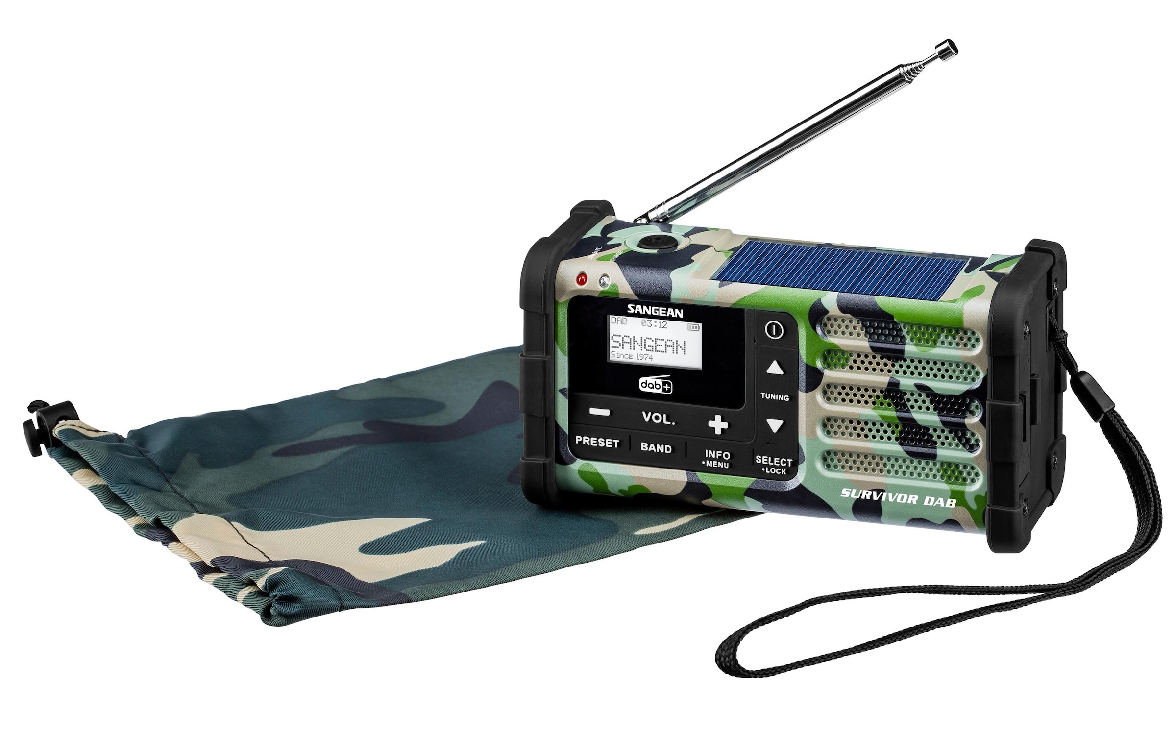 Sangean Digitalradio (DAB+) »Survivor DAB Camouflage«, (Digitalradio (DAB+)-FM-Tuner)