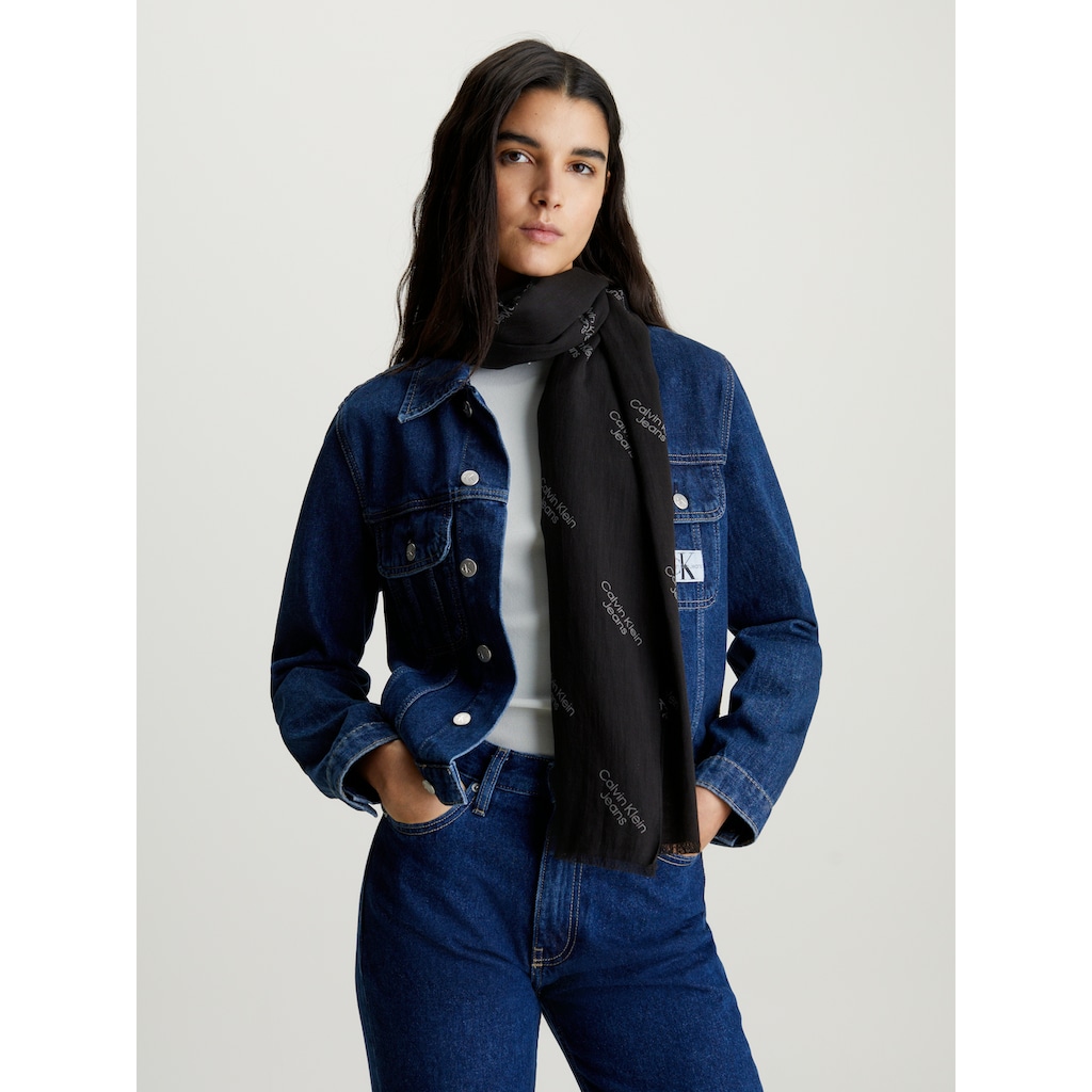 Calvin Klein Jeans Modeschal »CUT OUT MONOLOGO STOLE«
