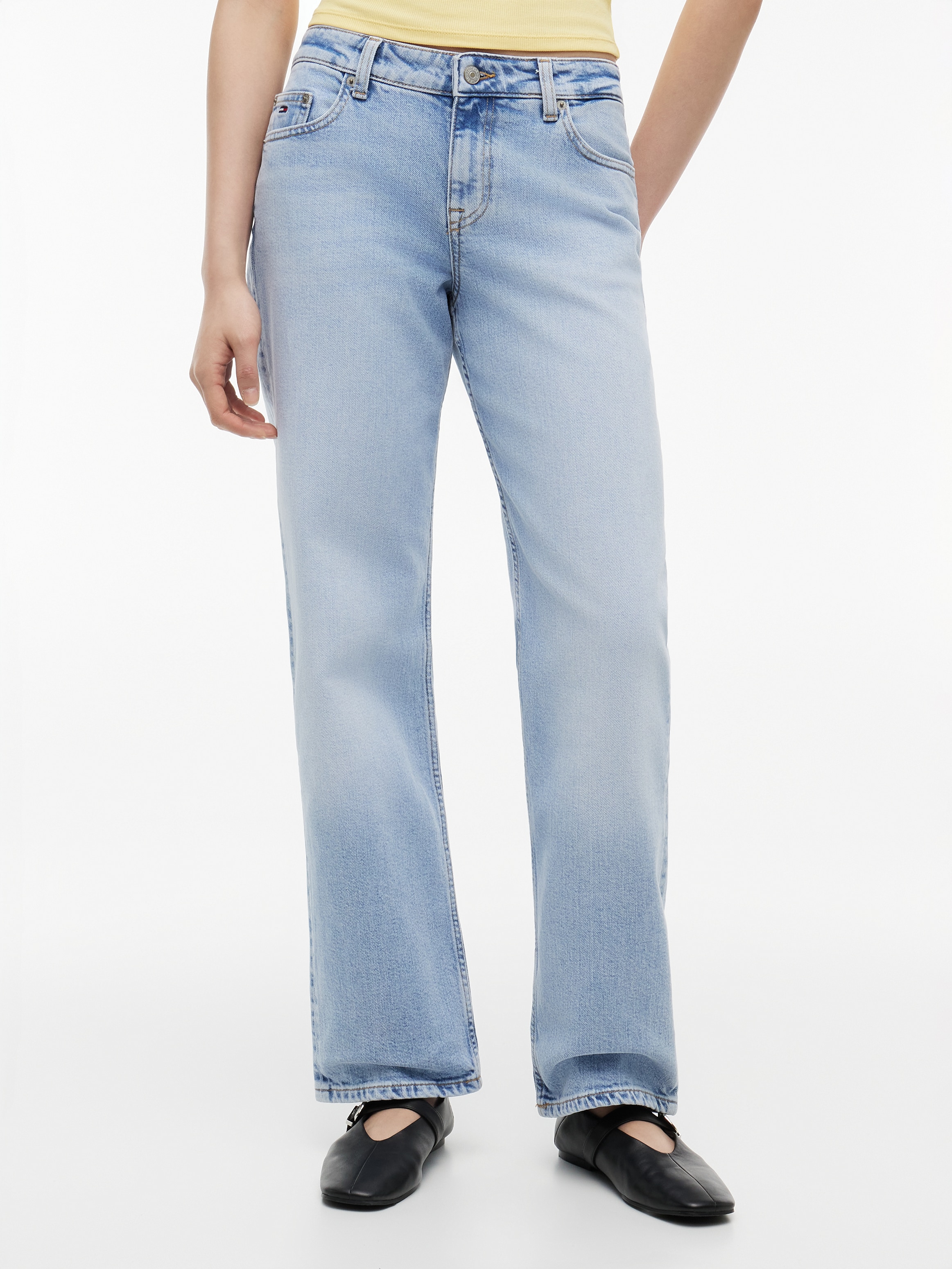 Image of Tommy Jeans Straight-Jeans "SOPHIE LW STR BI0112" Baumwoll-Lyocell-Mix mit Stretch