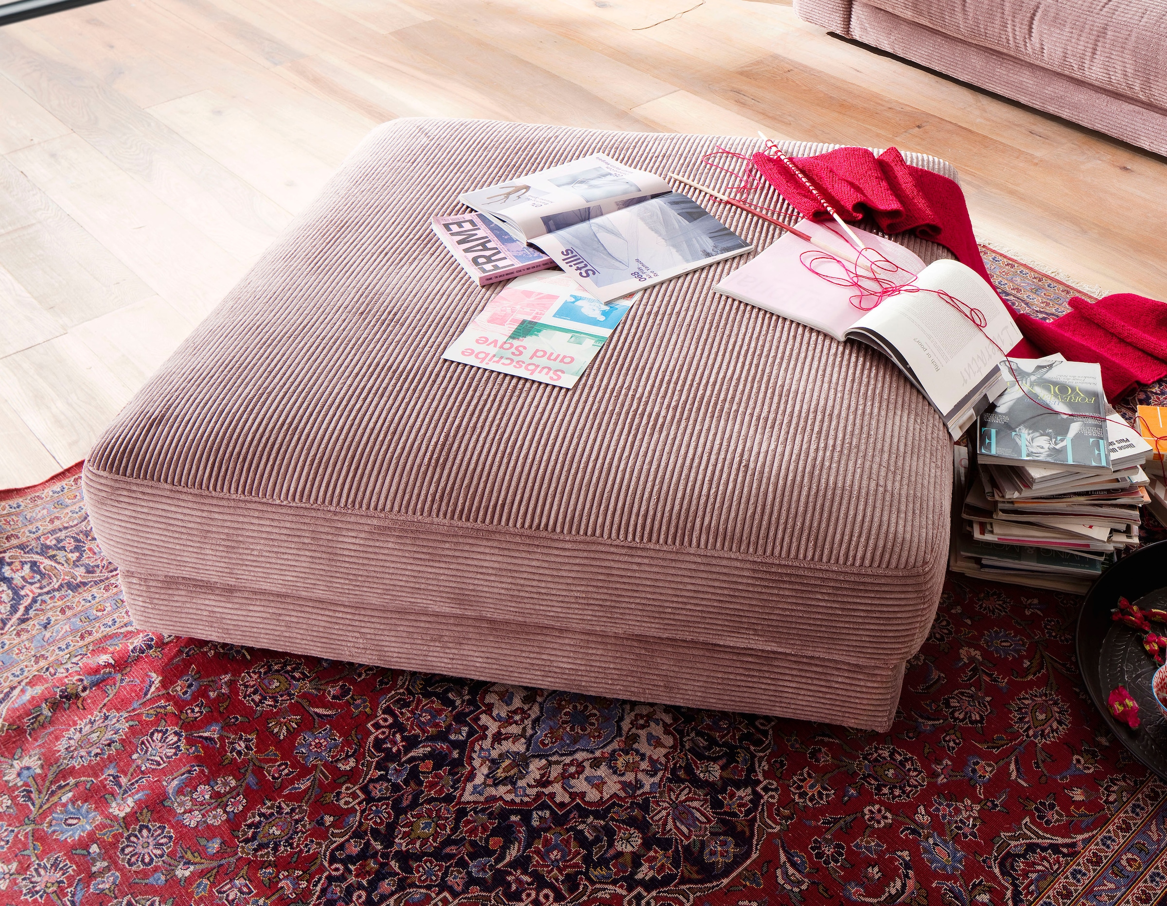 Image of Home affaire Hocker "Enisa" passend zum "Enisa"-Sofa, Bezug in Cord