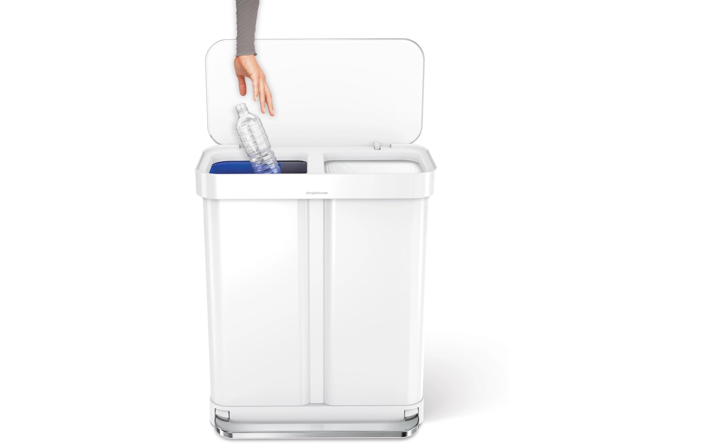 simplehuman Poubelle »Step Can 34+24 l« 2 Behälter