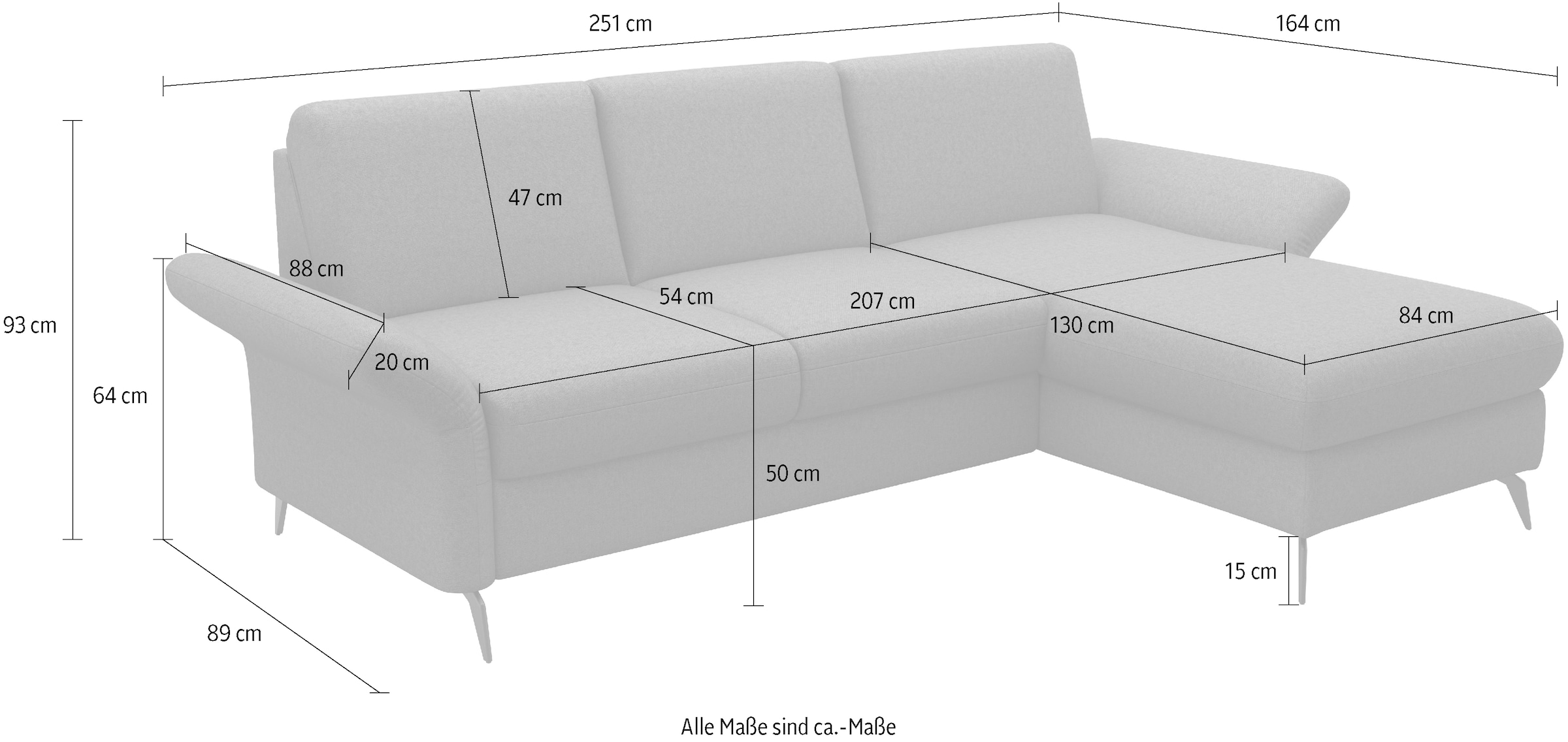 Home affaire Ecksofa »Rochelle«, wahlweise mit Bettfunktion, Bettkasten und Armteilverstellung