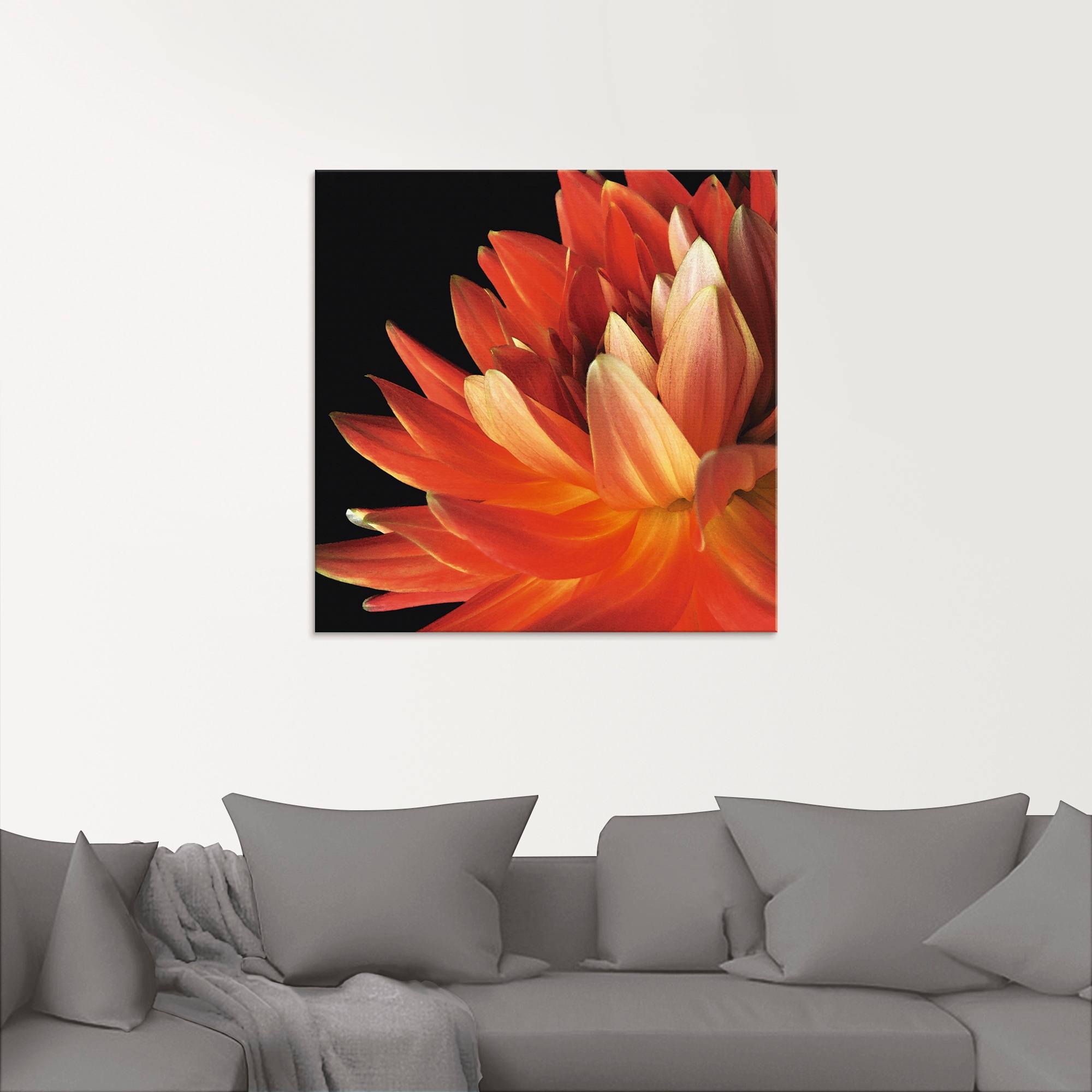 Artland Glasbild »Rote Dahlie«, Blumen, (1 St.), in verschiedenen Grössen