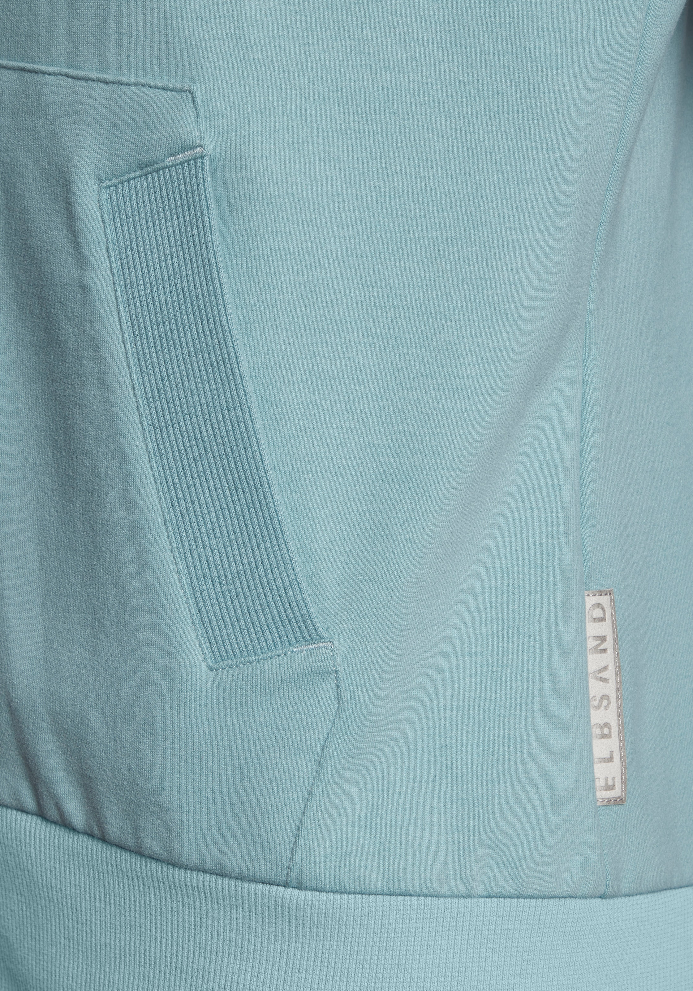 Elbsand Kapuzensweatjacke »Kalea« mit grossem Logodruck hinten, bequeme Freizeitjacke mit Taschen