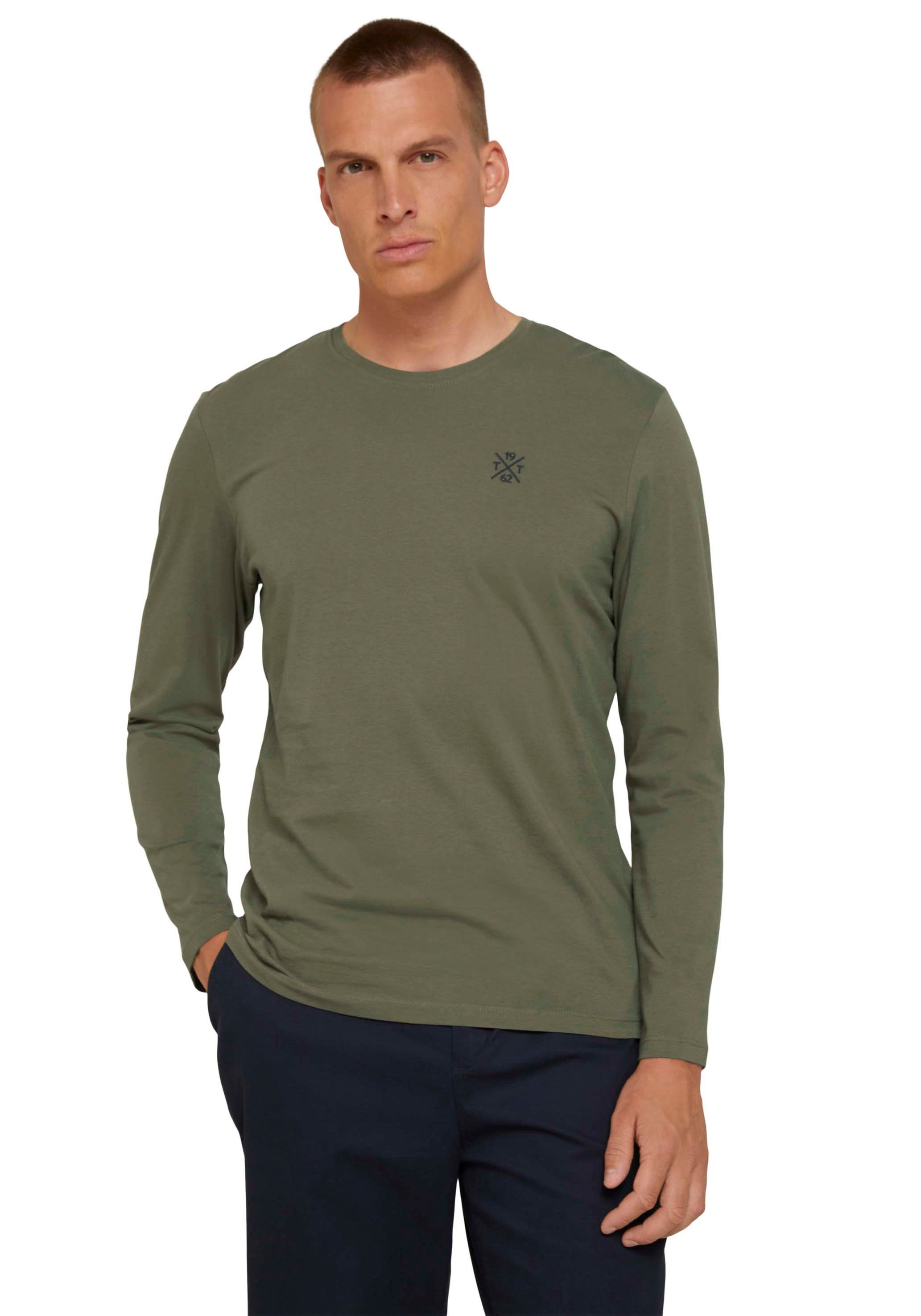 Image of TOM TAILOR Langarmshirt, mit kleiner Logostickerei bei Ackermann Versand Schweiz