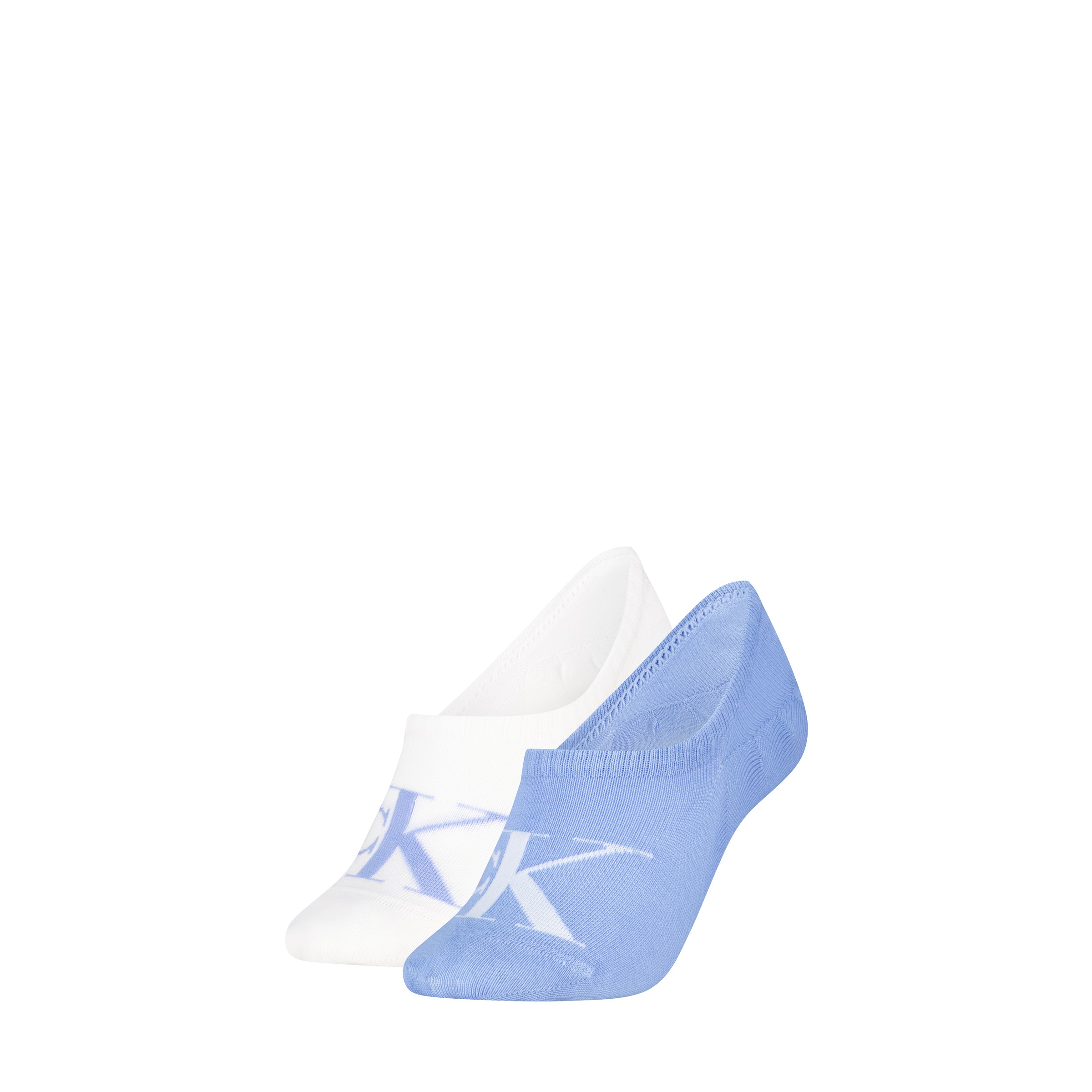 Calvin Klein Jeans Chaussons »CKJ WOMEN FOOTIE HIGH CUT MONOGRAM« 2 Paar,  hoch geschnittene Silhouette, Cotton-Mix, elastisch