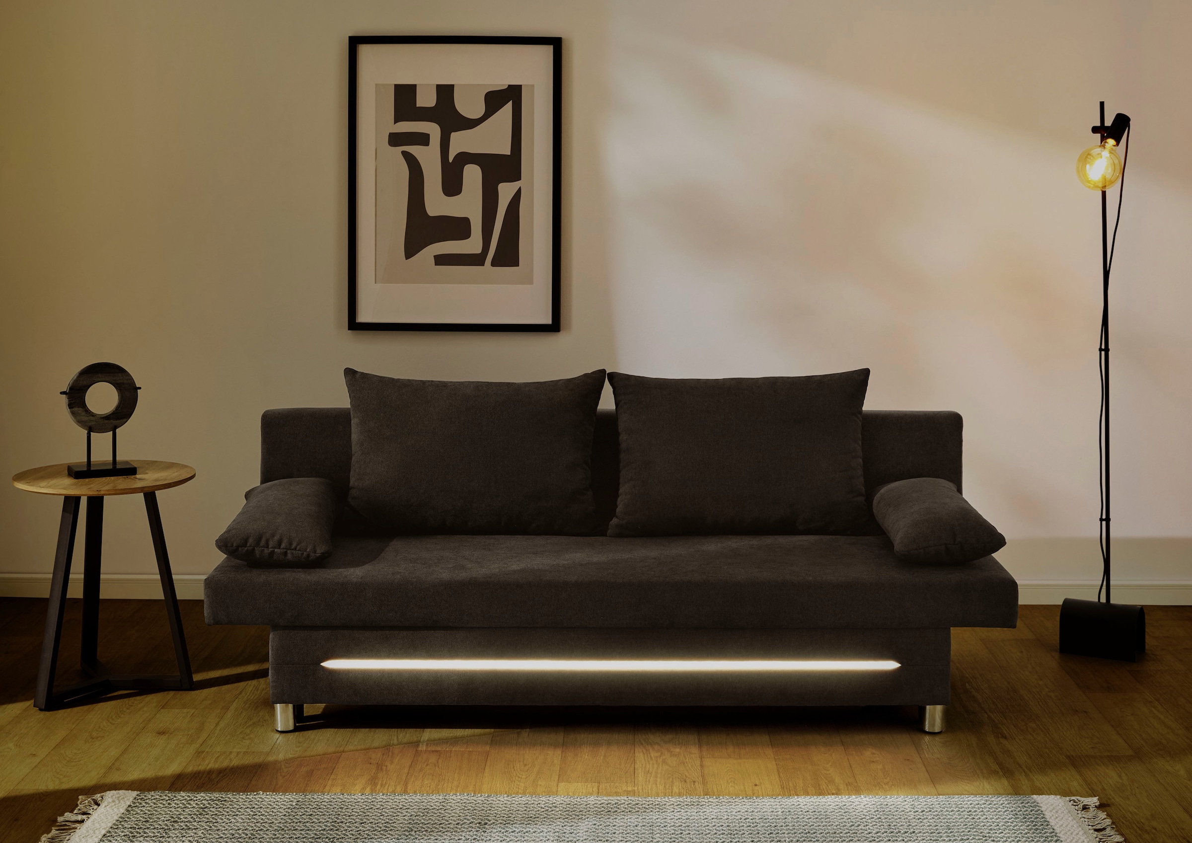 Jockenhöfer Gruppe Schlafsofa »Sunrise, B: 191 cm, Liegefl. 120x191 cm« mit Schlaffunktion, Bettkasten & Licht, Unser Dauertiefpreis