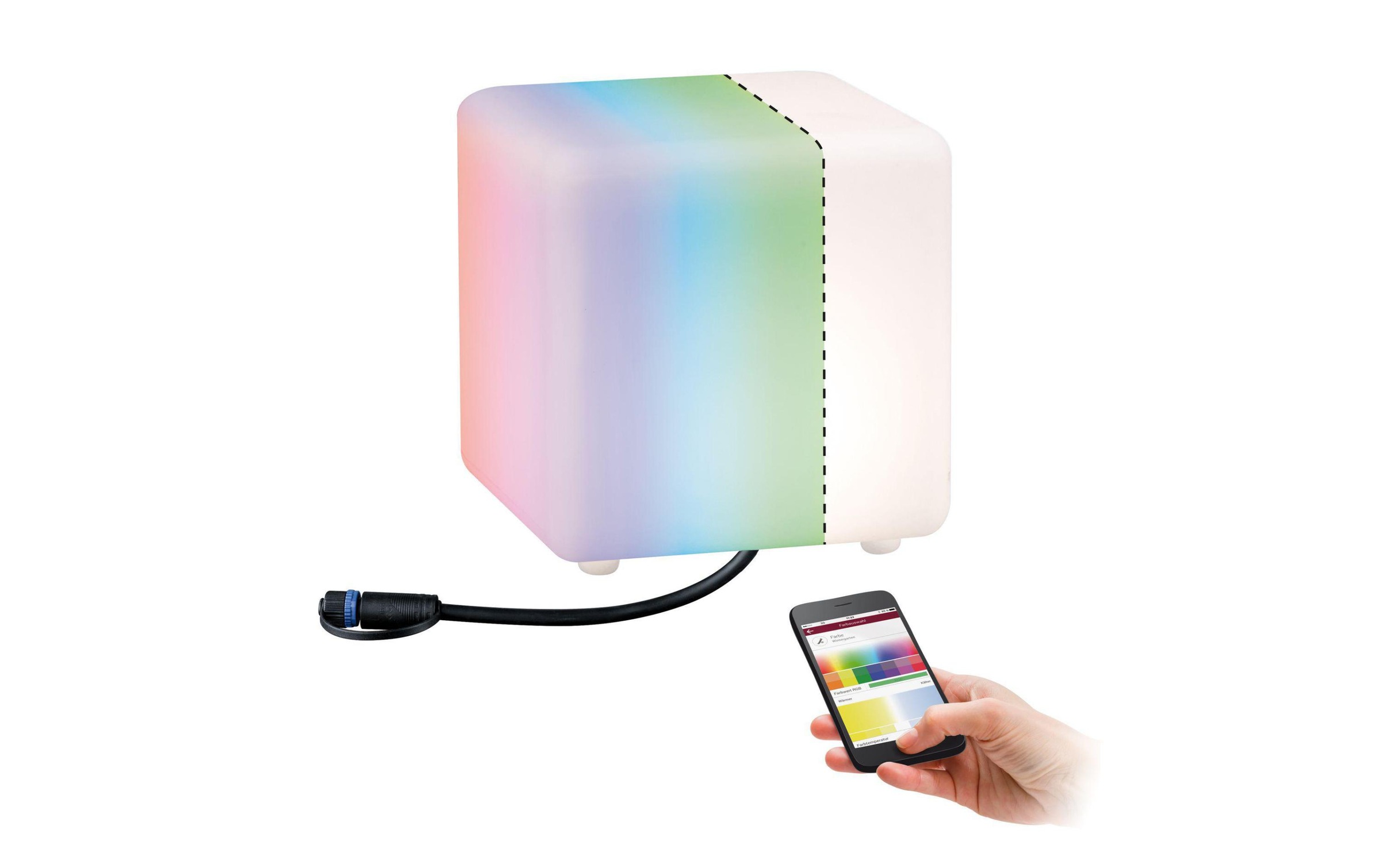 Image of Paulmann Gartenleuchte »Plug & Shine CUBE RGBW, ZigBee«, Farbwechsler-Neutralweiss bei Ackermann Versand Schweiz