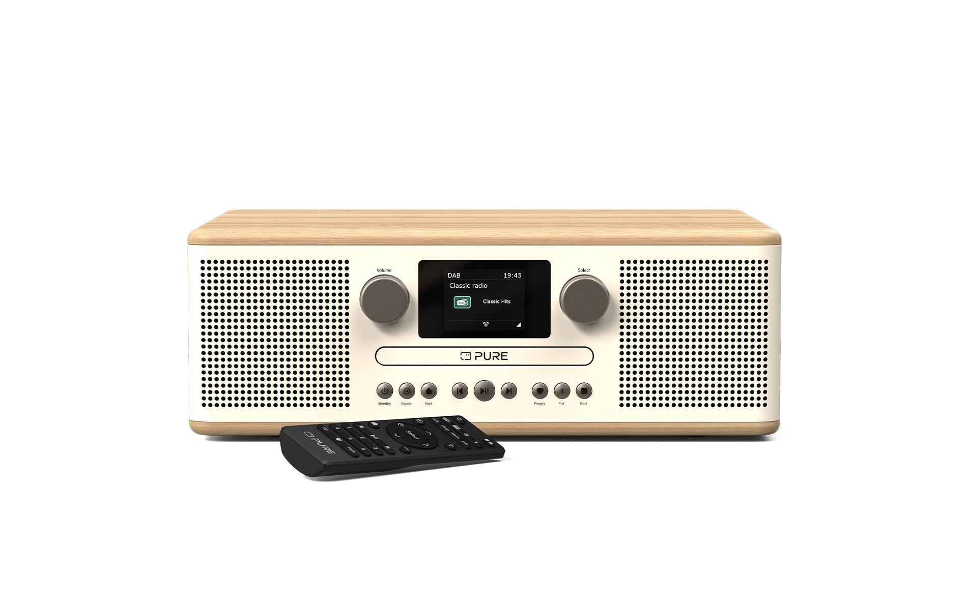 Pure Digitalradio (DAB+) »Classic C-D6 Eiche/Weiss«, (Bluetooth Digitalradio (DAB+)-FM-Tuner)