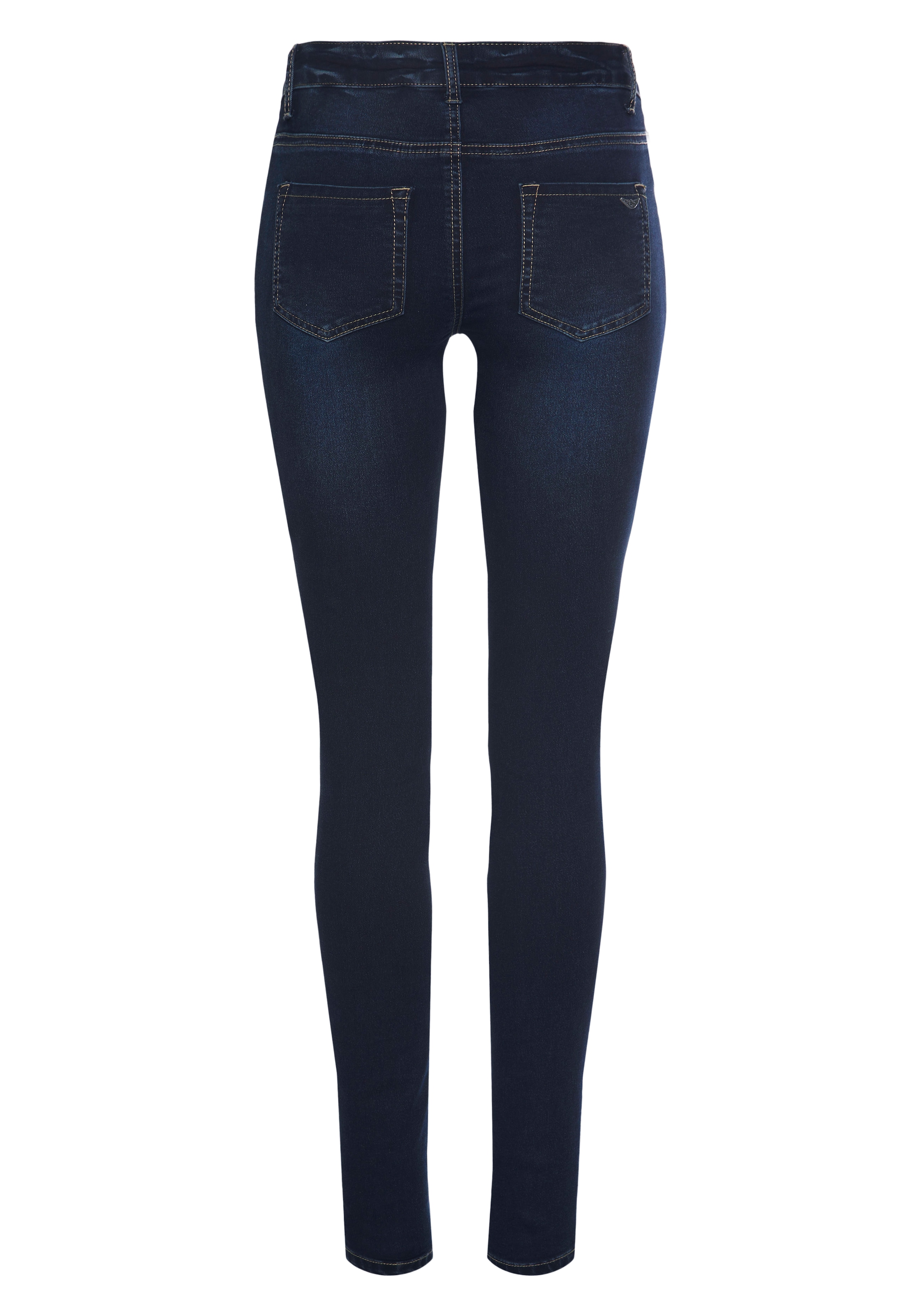 Arizona Skinny-fit-Jeans »Ultra Stretch«, Low Waist mit seitlichen Stretch-Einsätzen am Bund