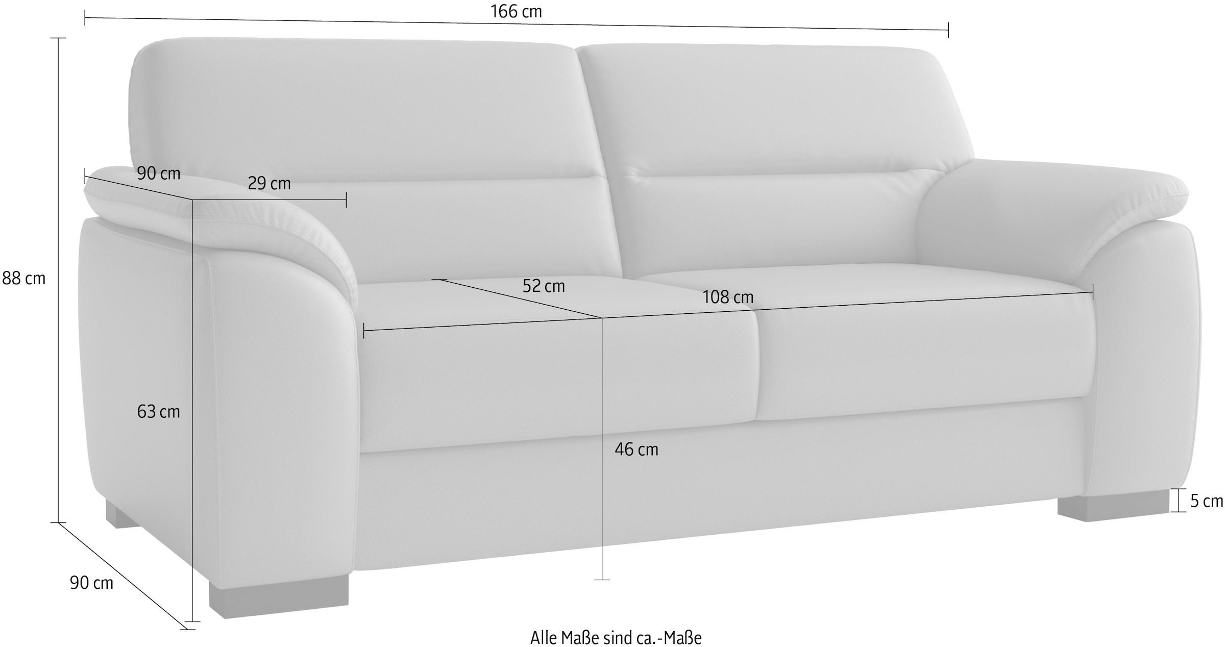 sit&more 2-Sitzer »Montego« mit Federkern