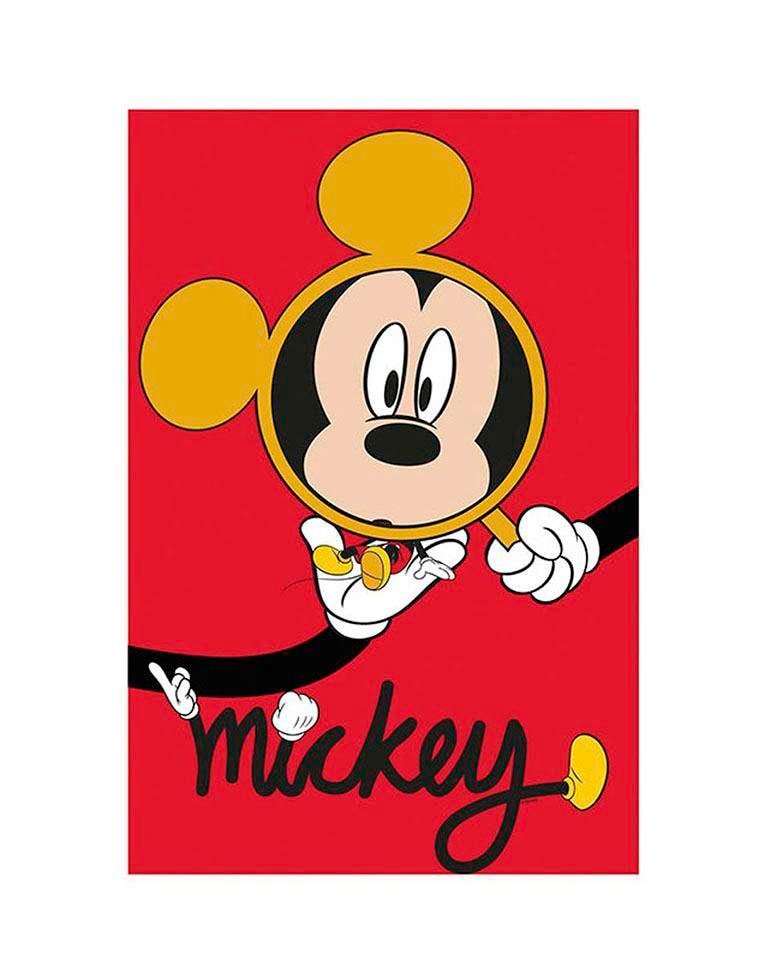 Poster »Mickey Mouse Magnifying Glass«, Disney, (1 St.), Kinderzimmer, Schlafzimmer,...