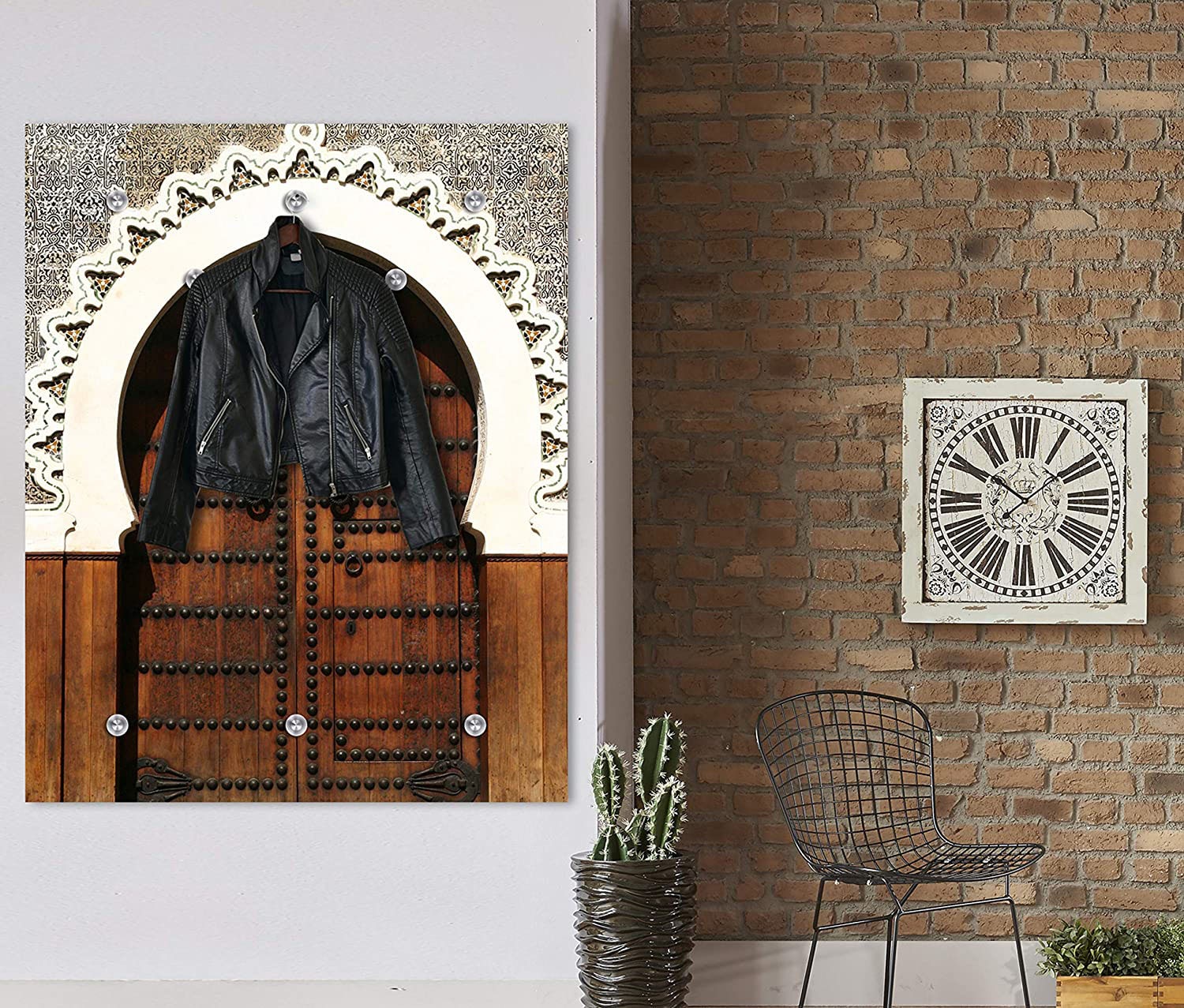 Image of queence Garderobenleiste "Zelda" mit 8 Haken, 100 x 120 cm