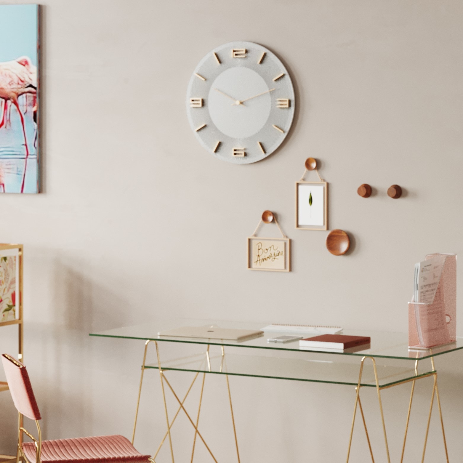 Kare Design Horloge murale »Leonardo Ø49cm« in verschiedenen Farben