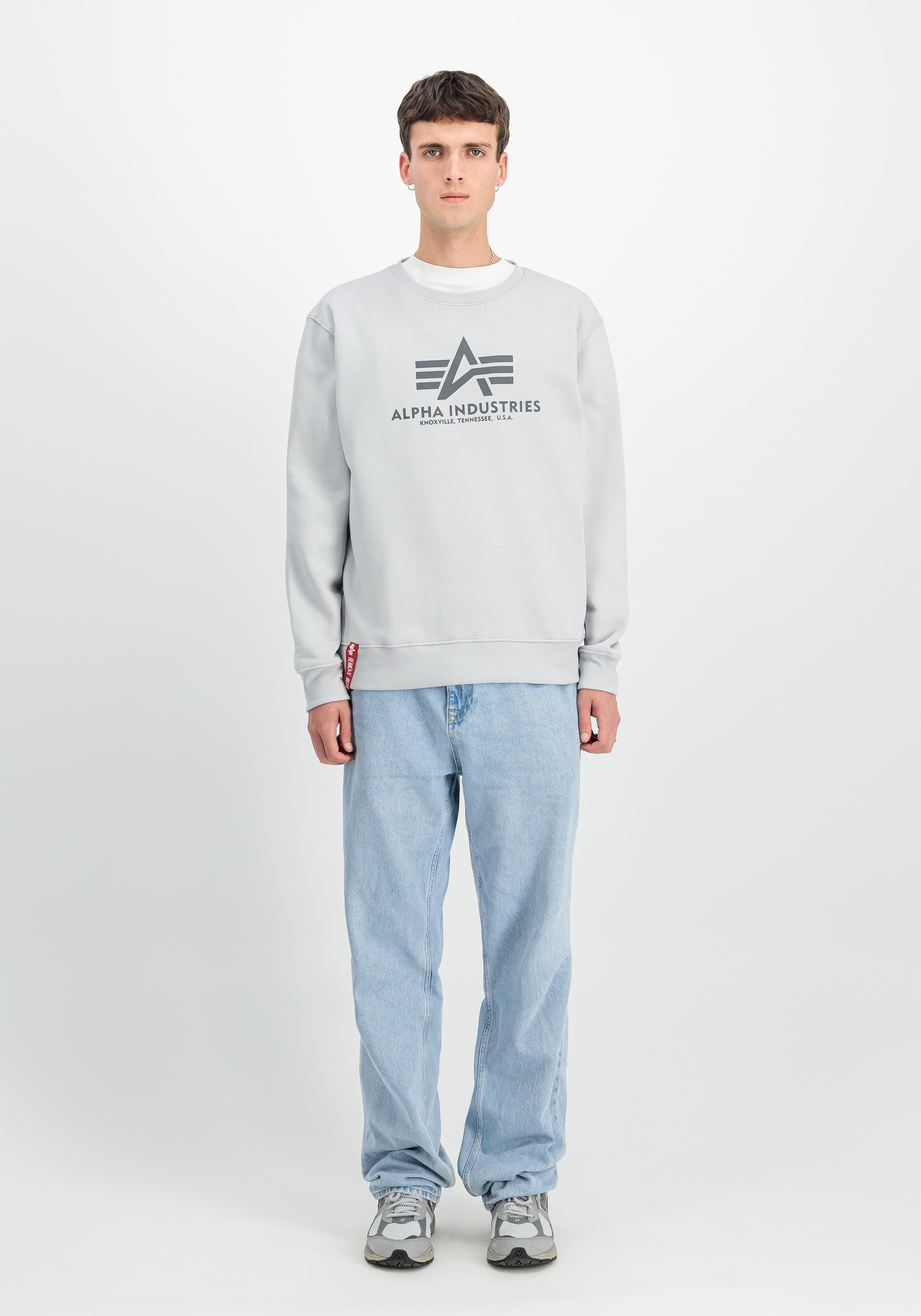 Alpha Industries Sweat-shirt »Basic Sweater«, mélange coton, coupe régulière
