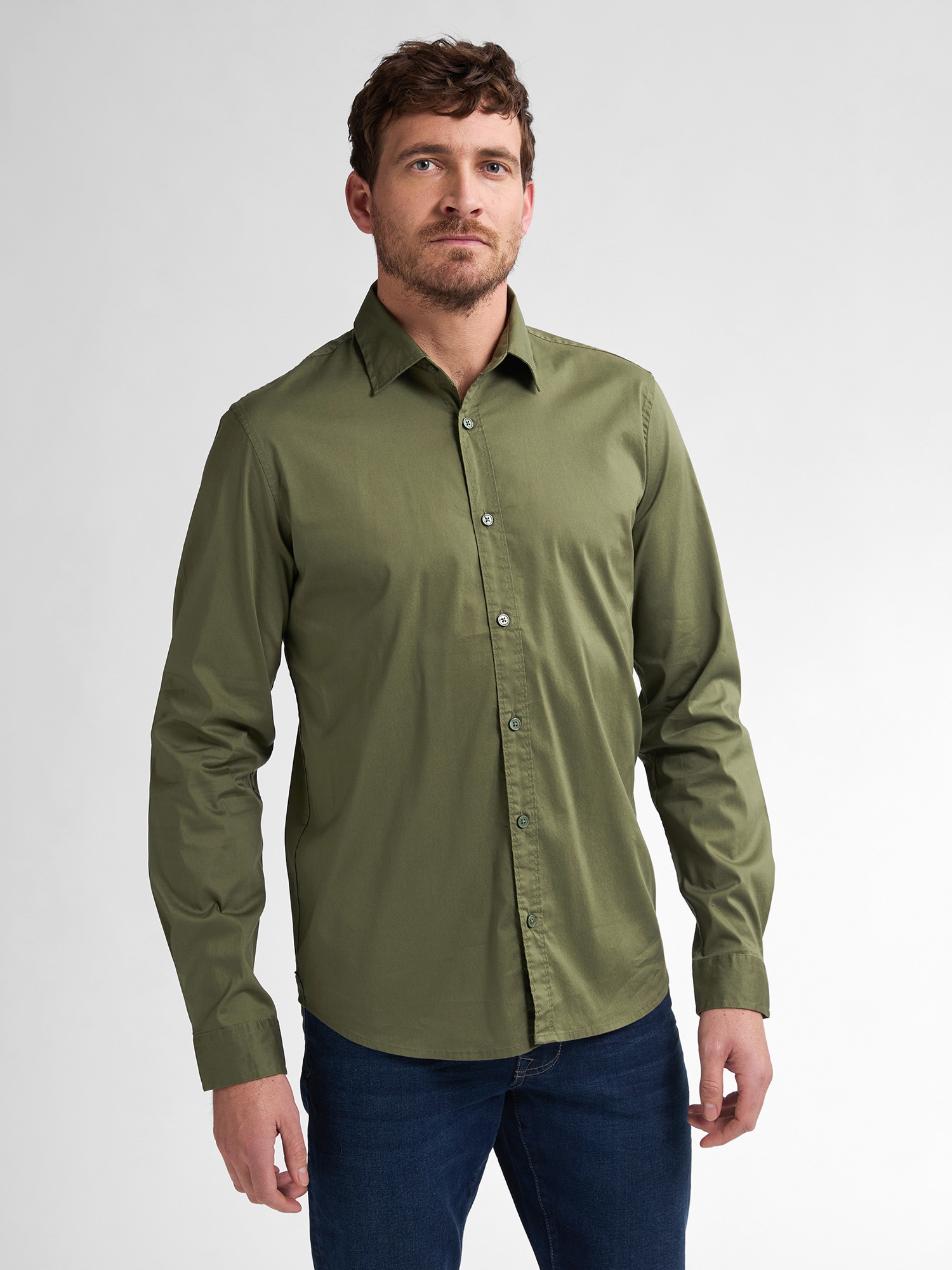Petrol Industries T-shirt à manches longues mit Button-Down Kragen