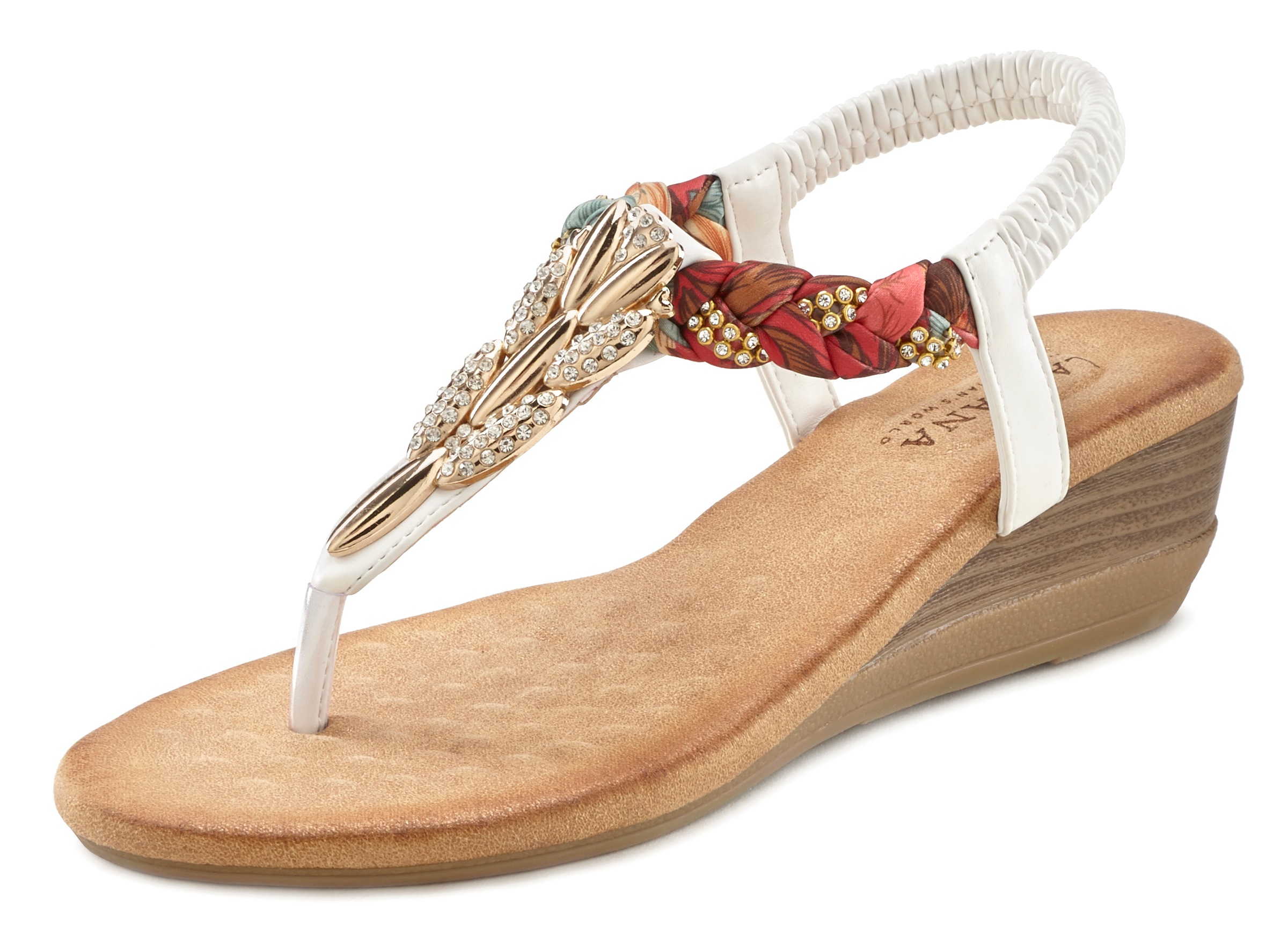 Image of LASCANA Sandalette, mit Strasssteinchen und elastischen Riemen bei Ackermann Versand Schweiz