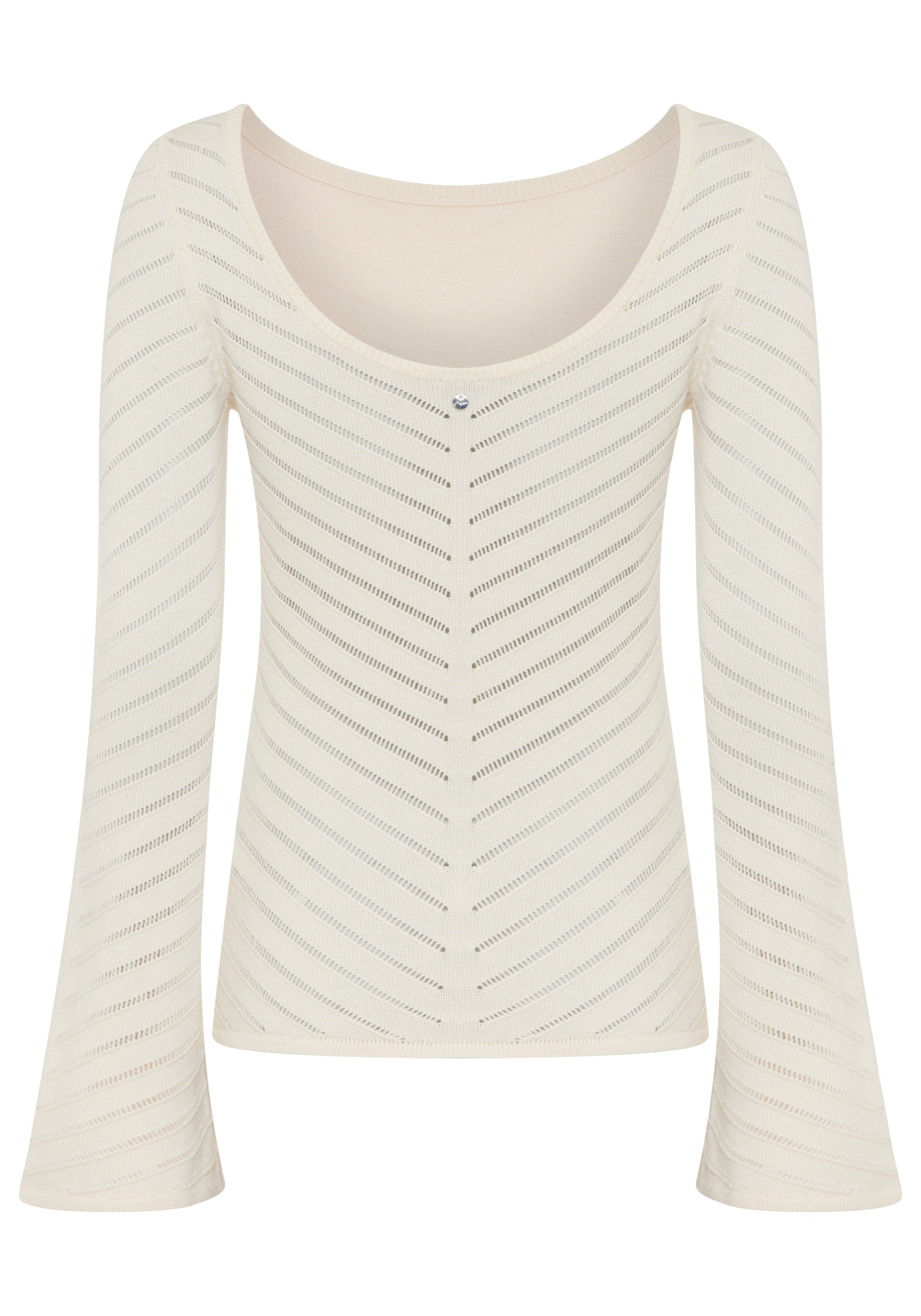 BOSS ORANGE Pull en tricot »Falonina Premium Damenmode« avec motif ajouré fin en structure zigzag