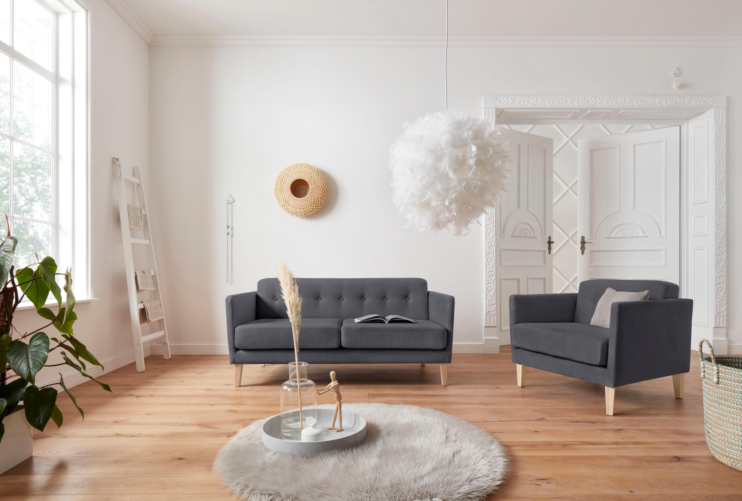 andas Fauteuil »Raadal« in skandinavischer Optik, mit Knopfheftung, Design by Morten Georgsen