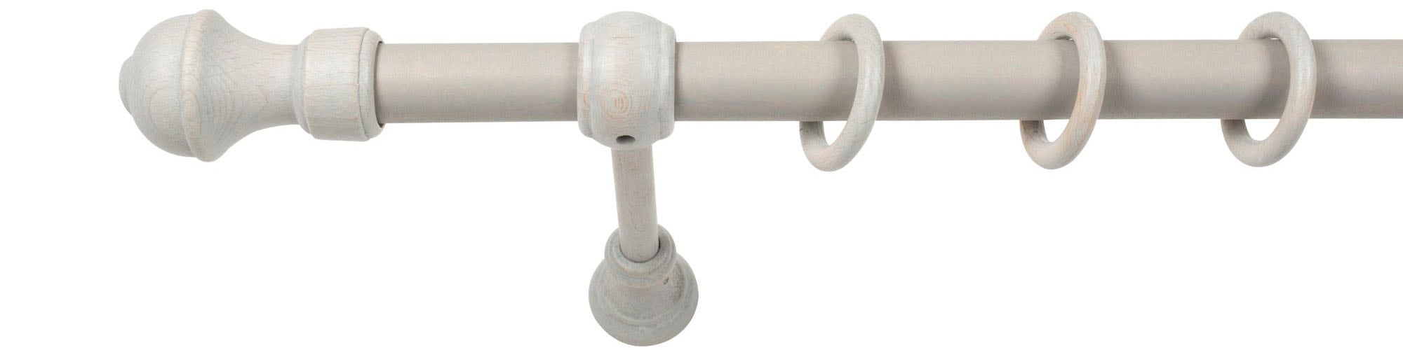 SN DECO GROUP Gardinenstange »Ares«, 1 läufig-läufig, Fixmass, 28 mm, Holz, verschiedene Längen und Farben, Komplettset