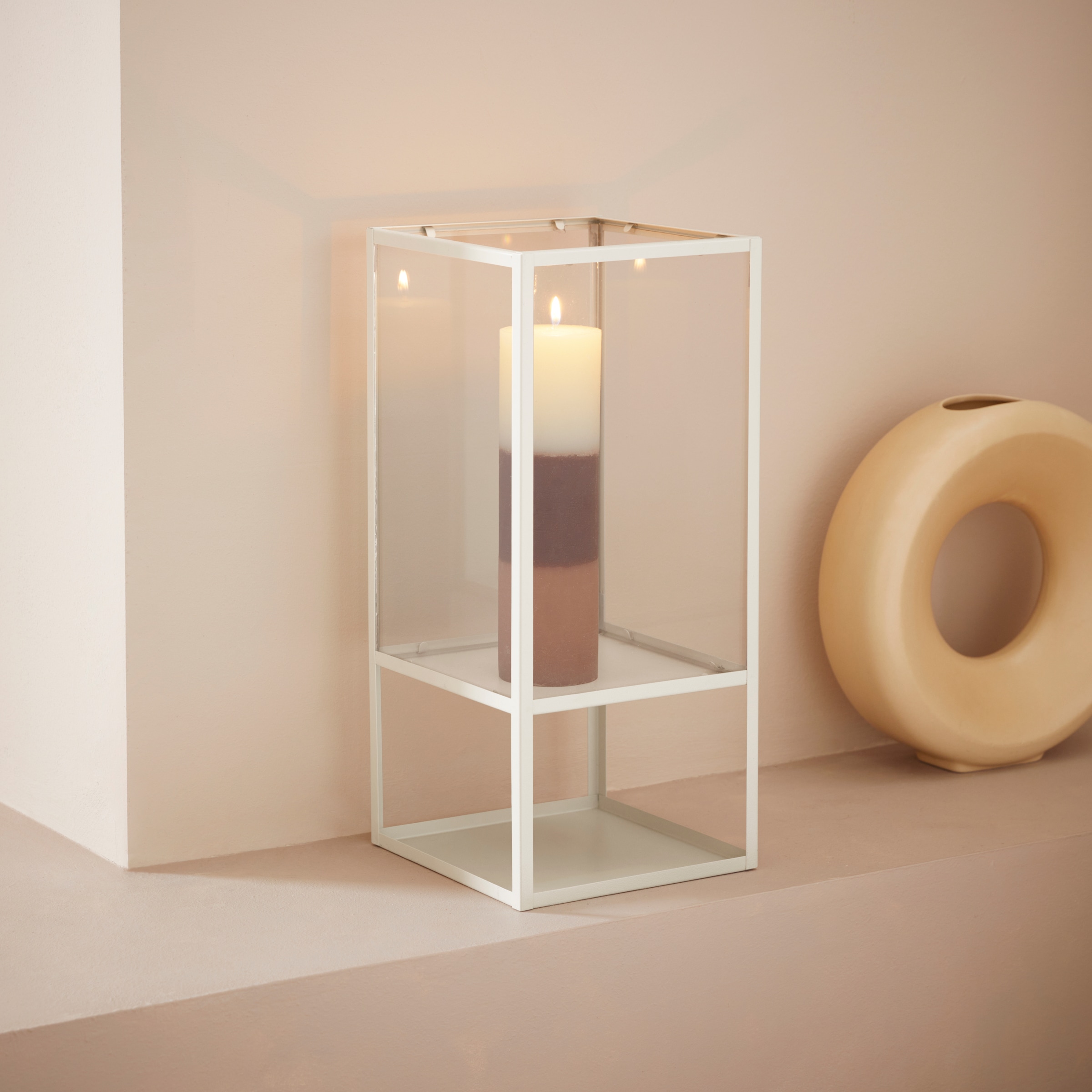 LeGer Home by Lena Gercke Windlicht »Zhara«, (1 St.), aus Metall und Glas