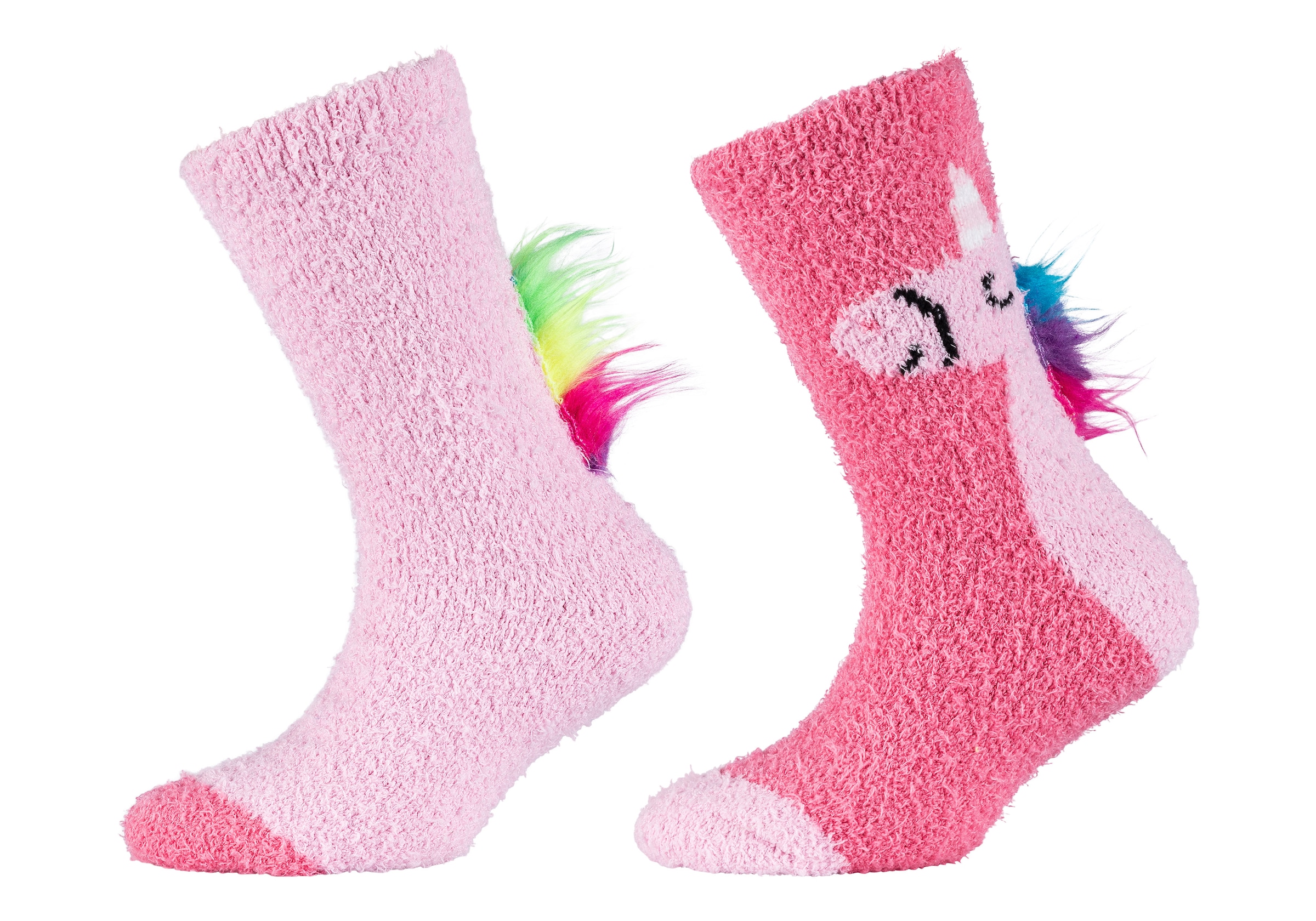 Camano Chaussettes »COSY FANCY APPLICATION SOCKS« 4 Couple tlg. mit elastischem Bund
