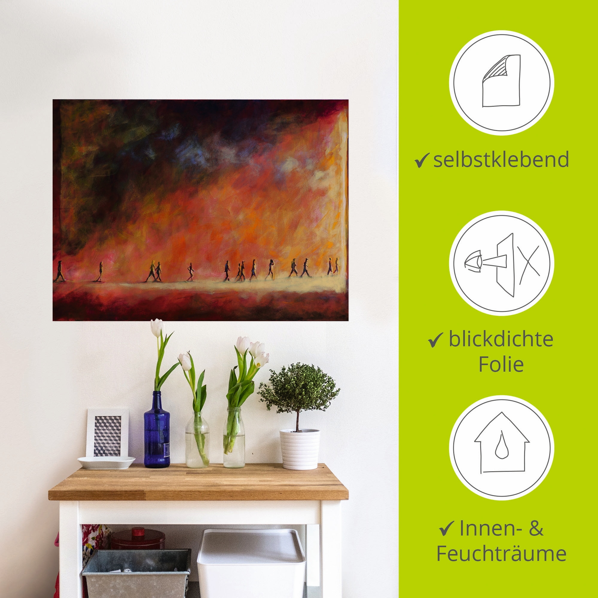 Artland Wandbild »Dem Licht entgegen«, Gruppen & Familien, (1 St.), als Leinwandbild, Wandaufkleber in verschied. Grössen