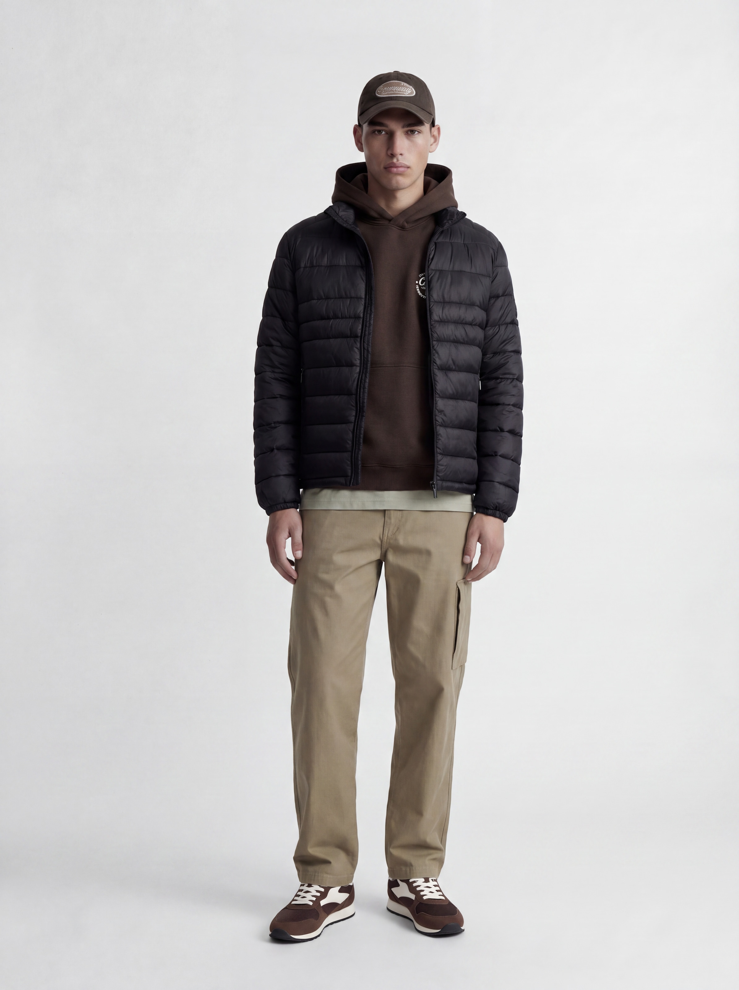 Jack & Jones Steppjacke »JJEKINGSLEY LIGHT PUFFER COLLAR NOOS« Kunstfaser, mit Stehkragen