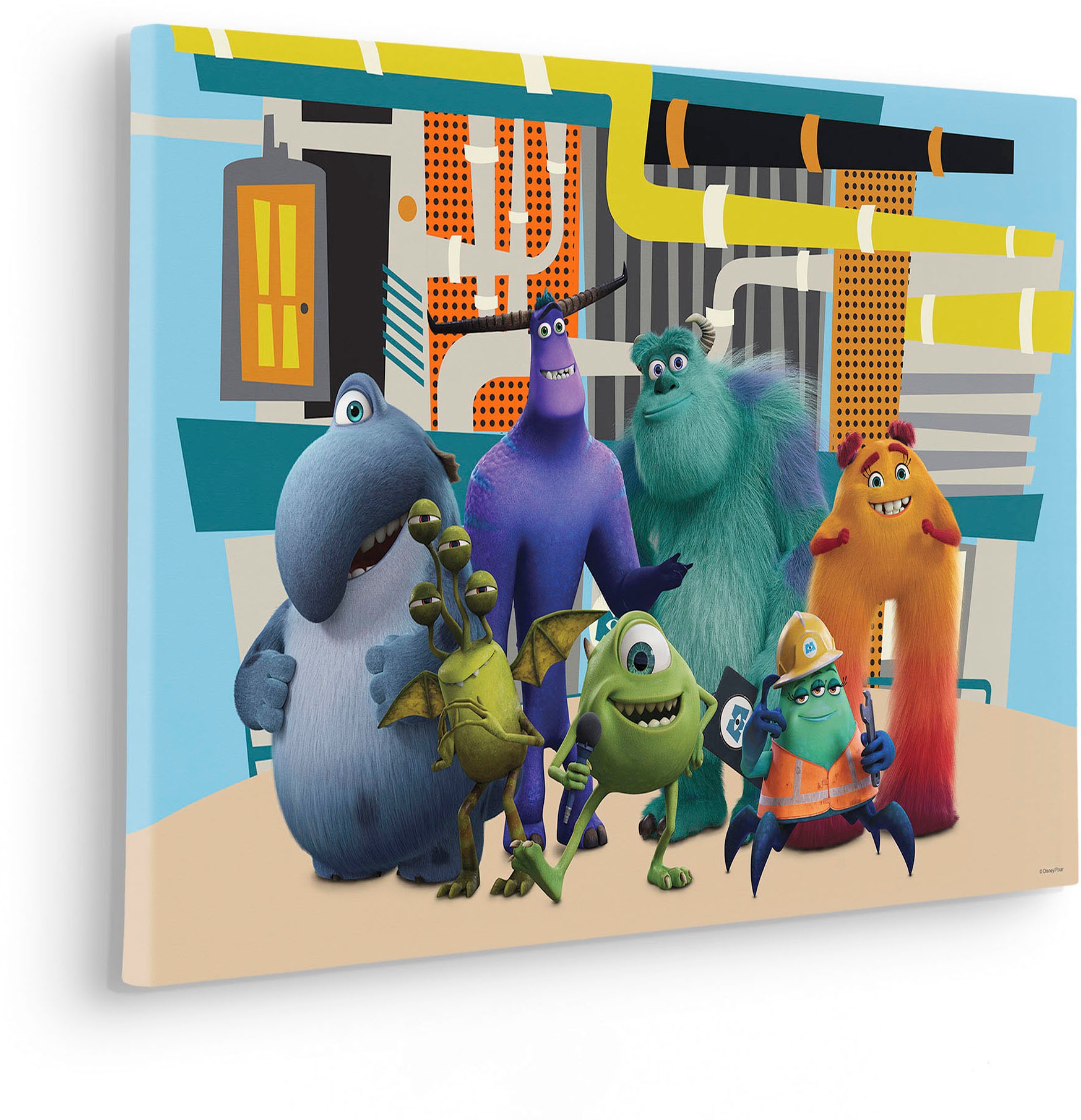 Komar Leinwandbild »Monsters at Work - Grösse 40 x 60 cm«, Disney, (1 St., 40 x 60 cm (Breite x Höhe), Keilrahmenbild mit Echtholzrahmen, Kinderzimmer