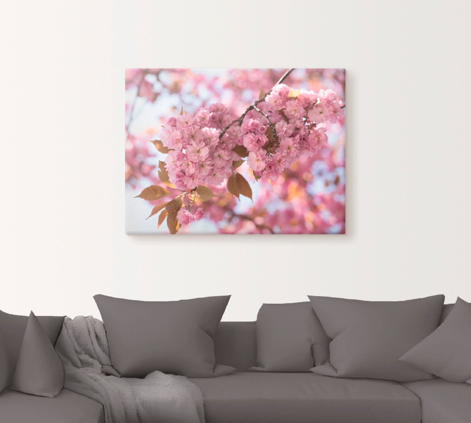 Artland Wandbild »Japanische Kirschblüte in Love I«, Blumen, (1 St.), als Leinwandbild, Poster, Wandaufkleber in verschied. Grössen