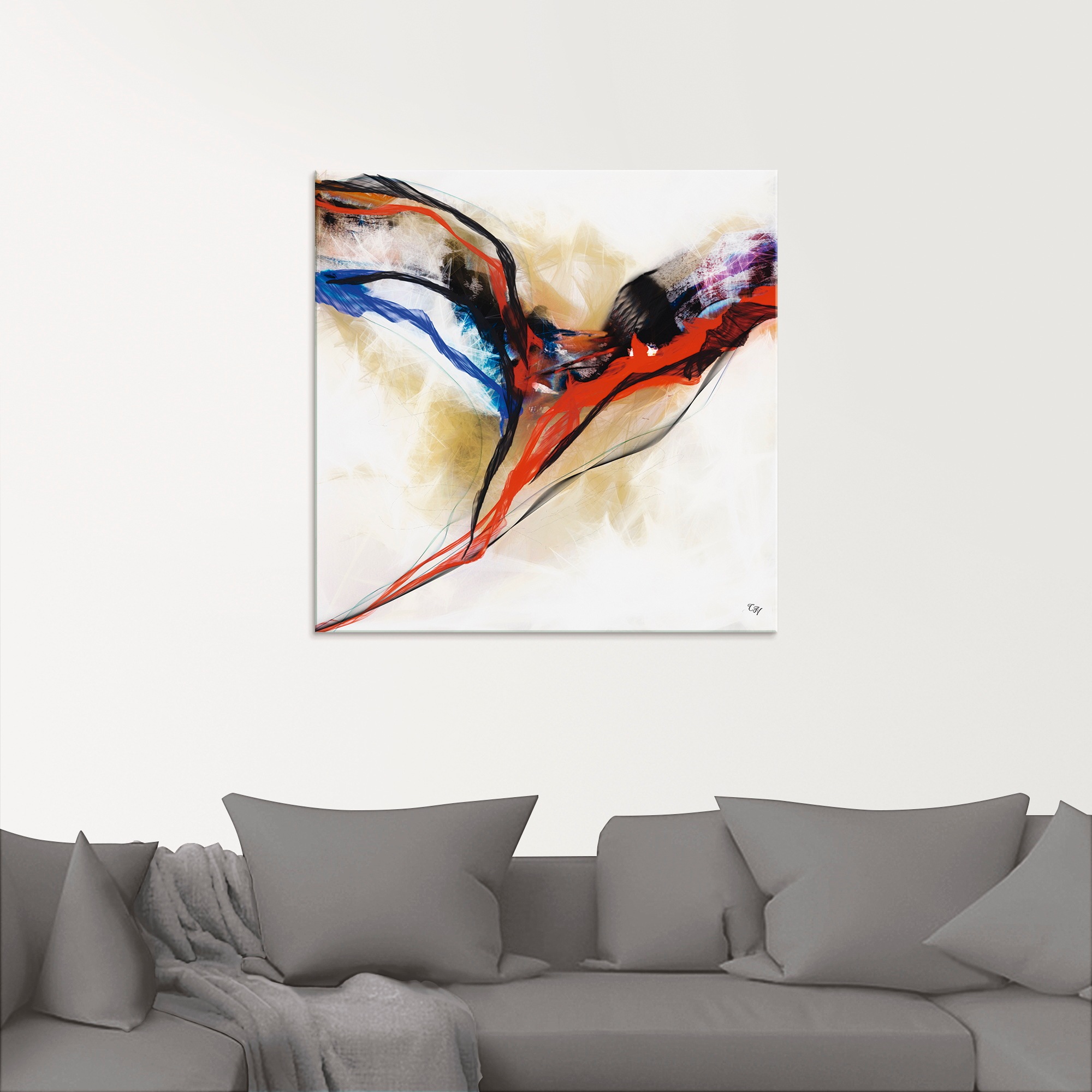 Artland Glasbild »Engel - abstrakt I«, Muster, (1 St.), in verschiedenen Grössen