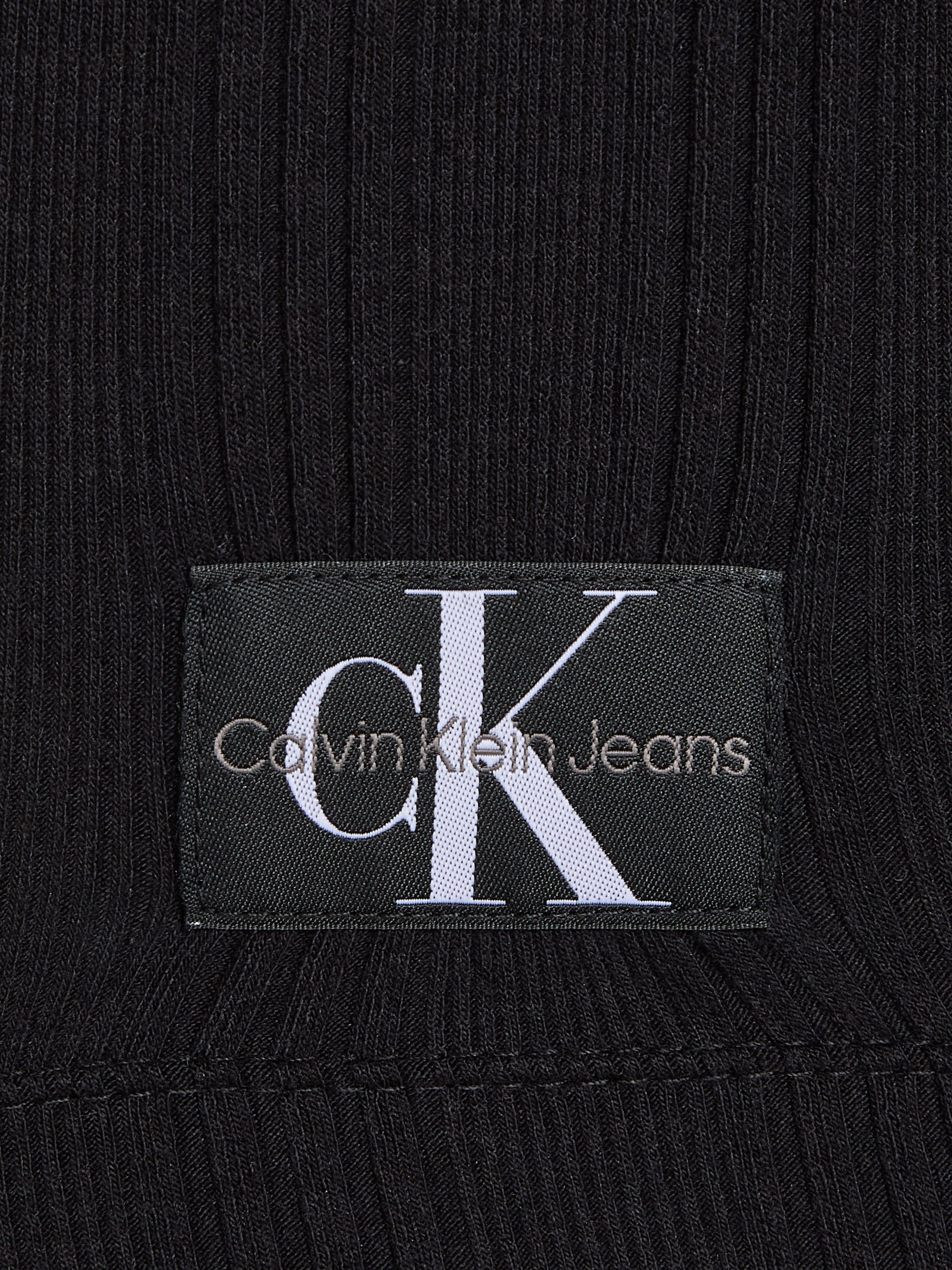 Calvin Klein Jeans Strickjacke »BADGE ELONGATED RIB SHIRT«