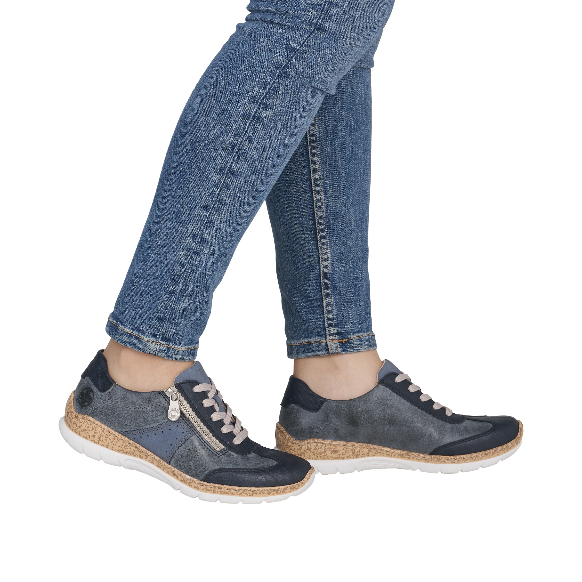 Rieker Sneaker  Schnürschuh, Halbschuh, Casual-Sneaker mit Reissverschluss