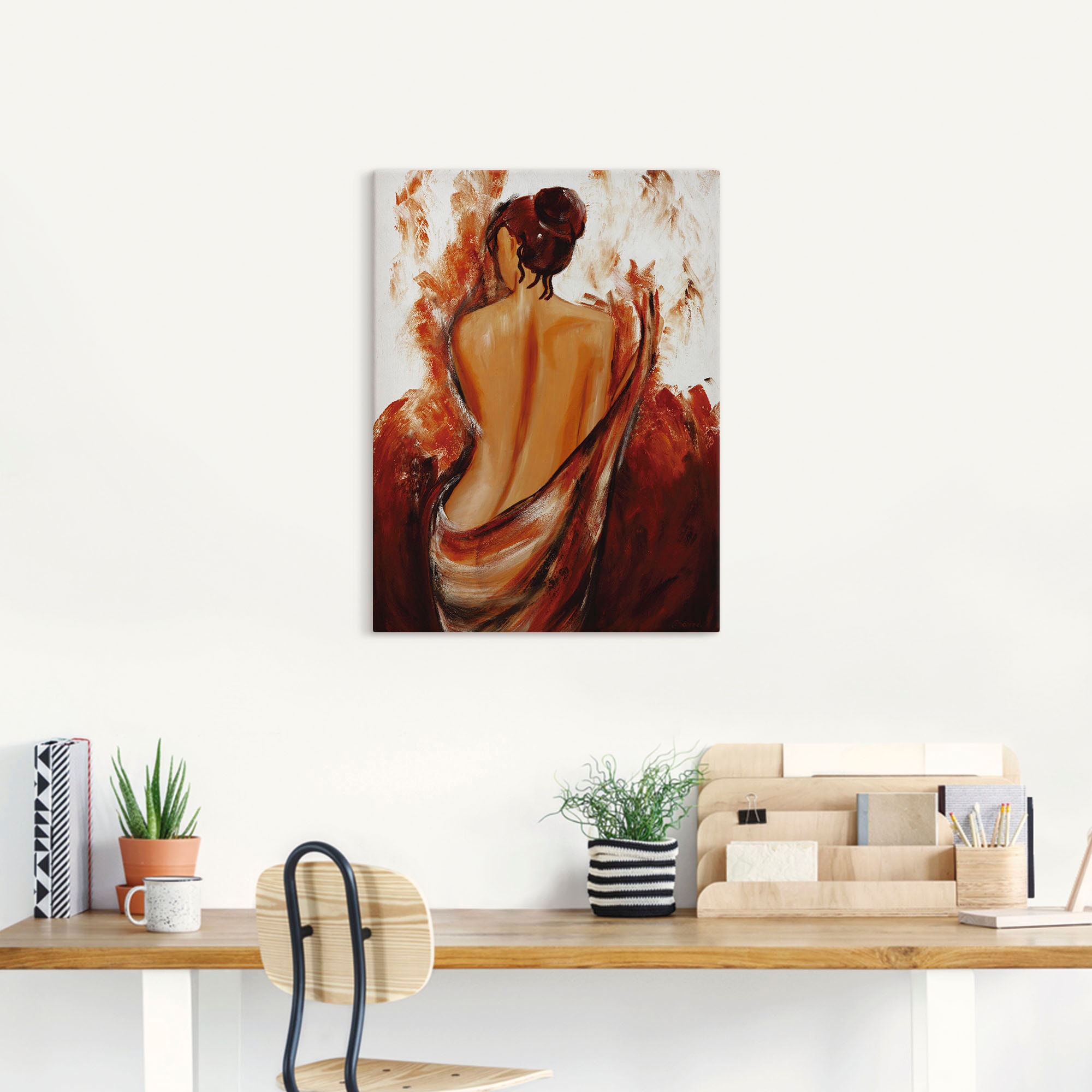 Artland Wandbild »Frau in rot«, Frau, (1 St.), als Leinwandbild, Poster, Wandaufkleber in verschied. Grössen