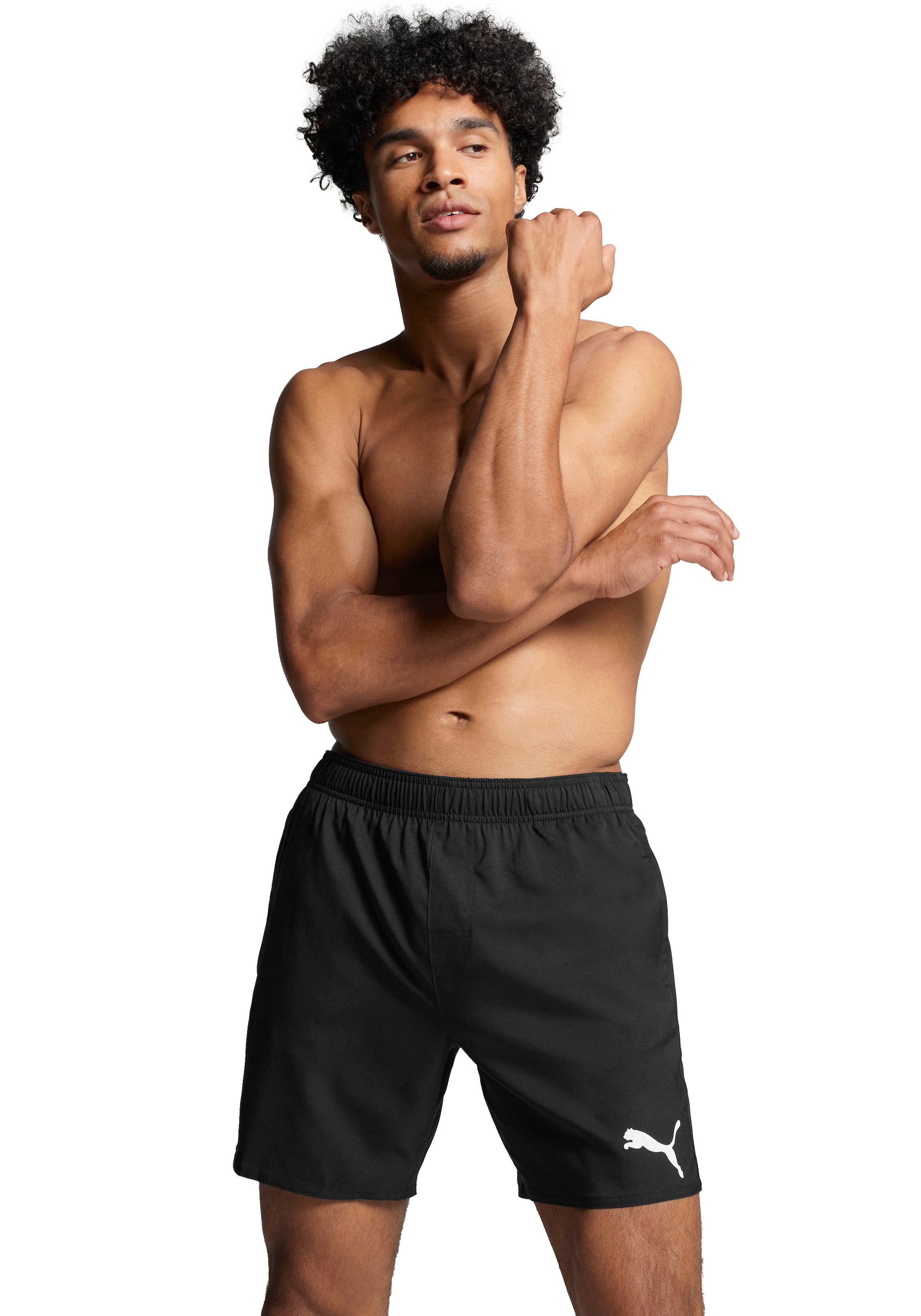 Image of PUMA Badeshorts "PUMA SWIM MEN MID SHORTS" mit elastischem Bund, Seitentaschen