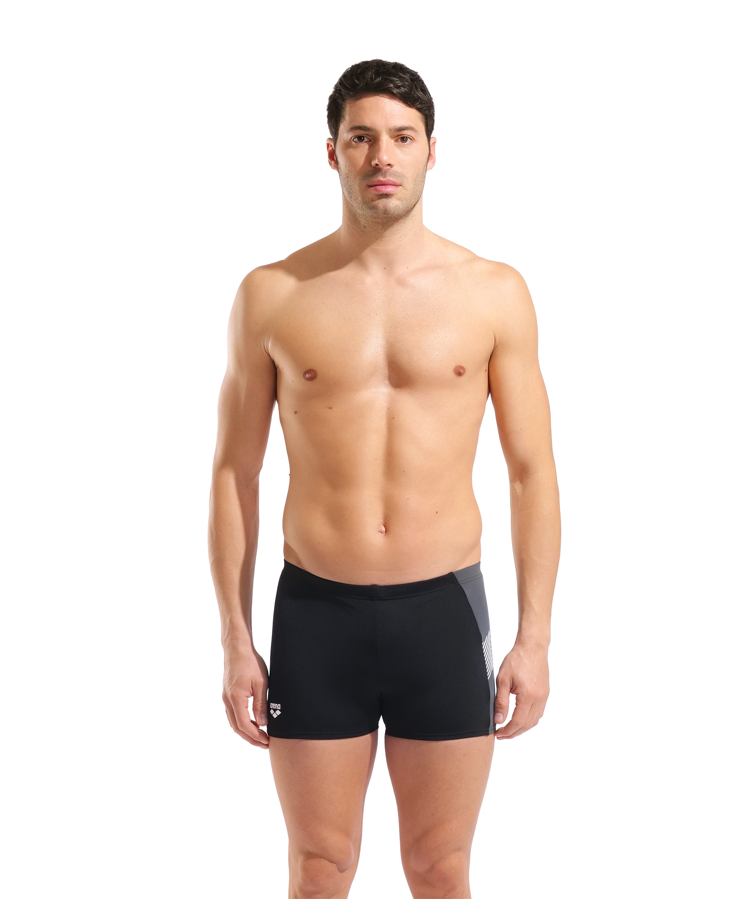 Image of Arena Badeshorts "M ARENA PRINTED SPLICE SWIM SHORT" für Wettkampfschwimmer und regelmässige Schwimmer, schnelltrocknend