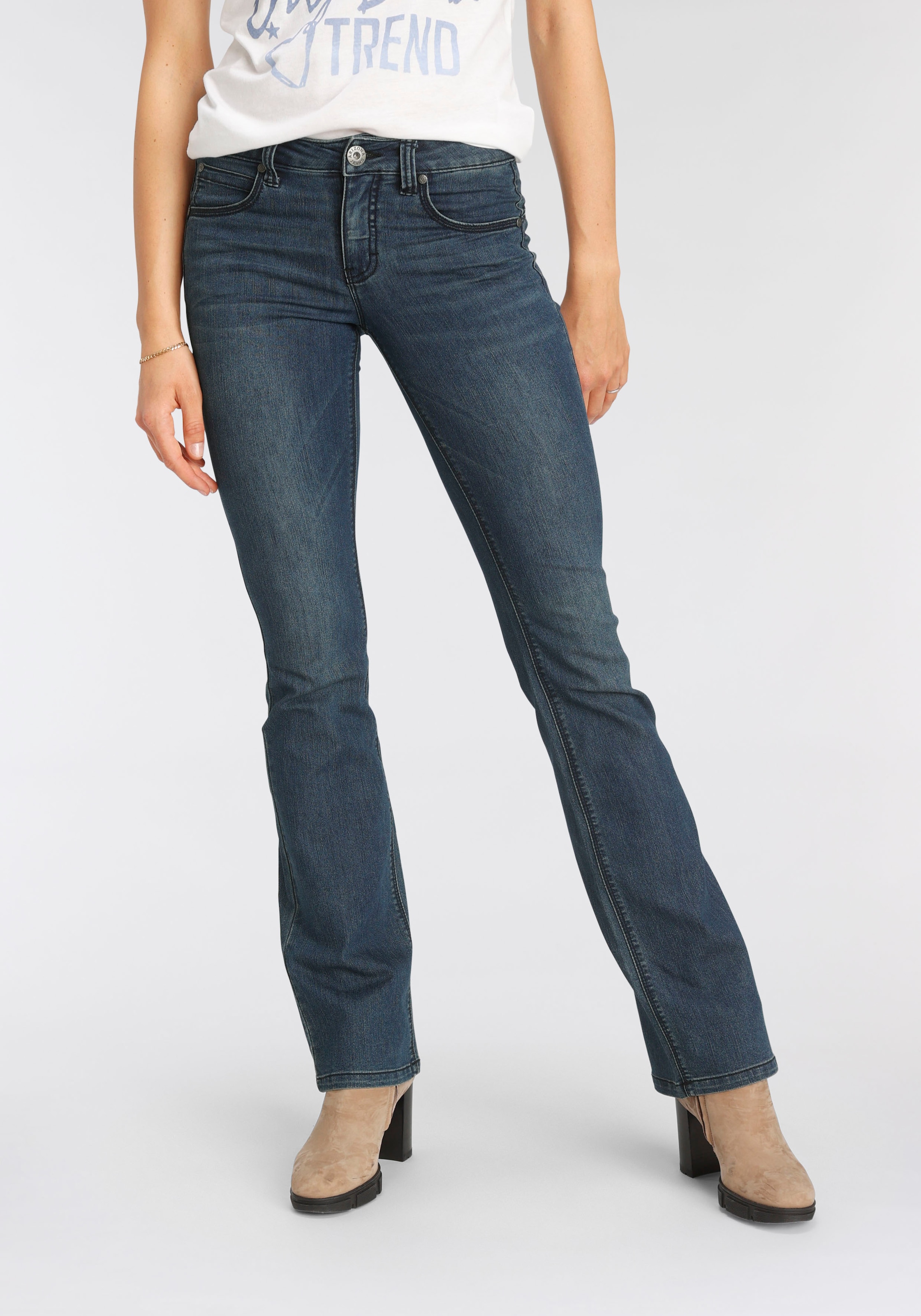 Arizona Bootcut-Jeans »Shaping«, Mid Waist