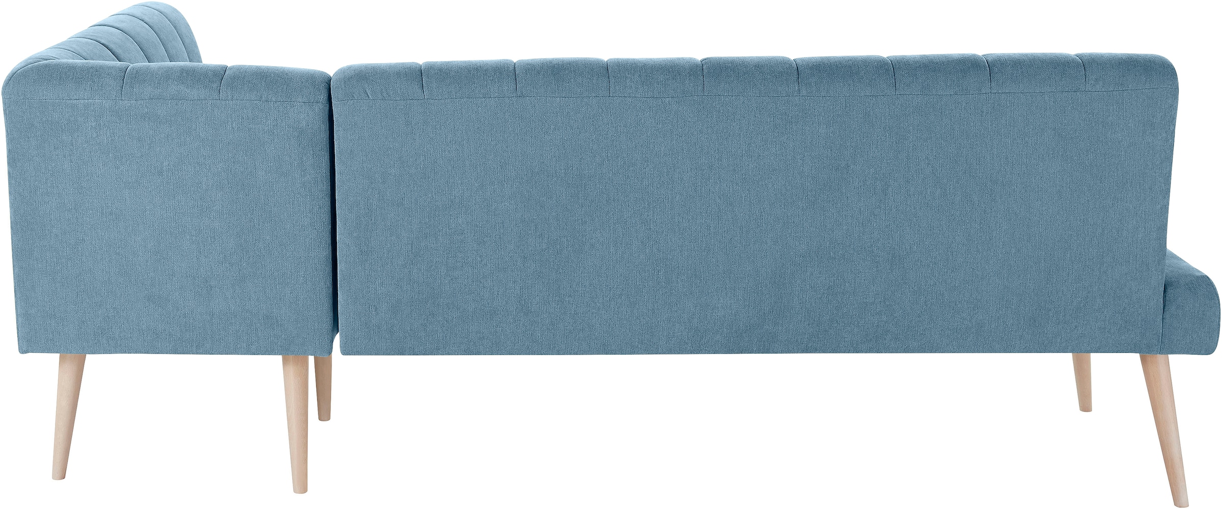 exxpo - sofa fashion Eckbank »Costa, moderne Rückensteppung, bequem und elegant, hoher Holzfuss«, hochwertig verarbeitet, Frei im Raum stellbar