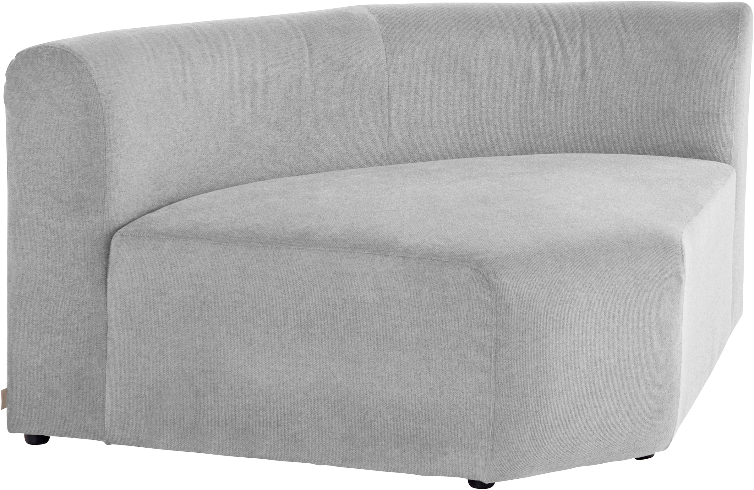 LeGer Home by Lena Gercke Sofa-Eckelement »LYZA mit gerundeter Rückenlehne, Masse B/T/H: 122/104/74 cm« als Modul oder separat verwendbar, für individuelle Zusammenstellung
