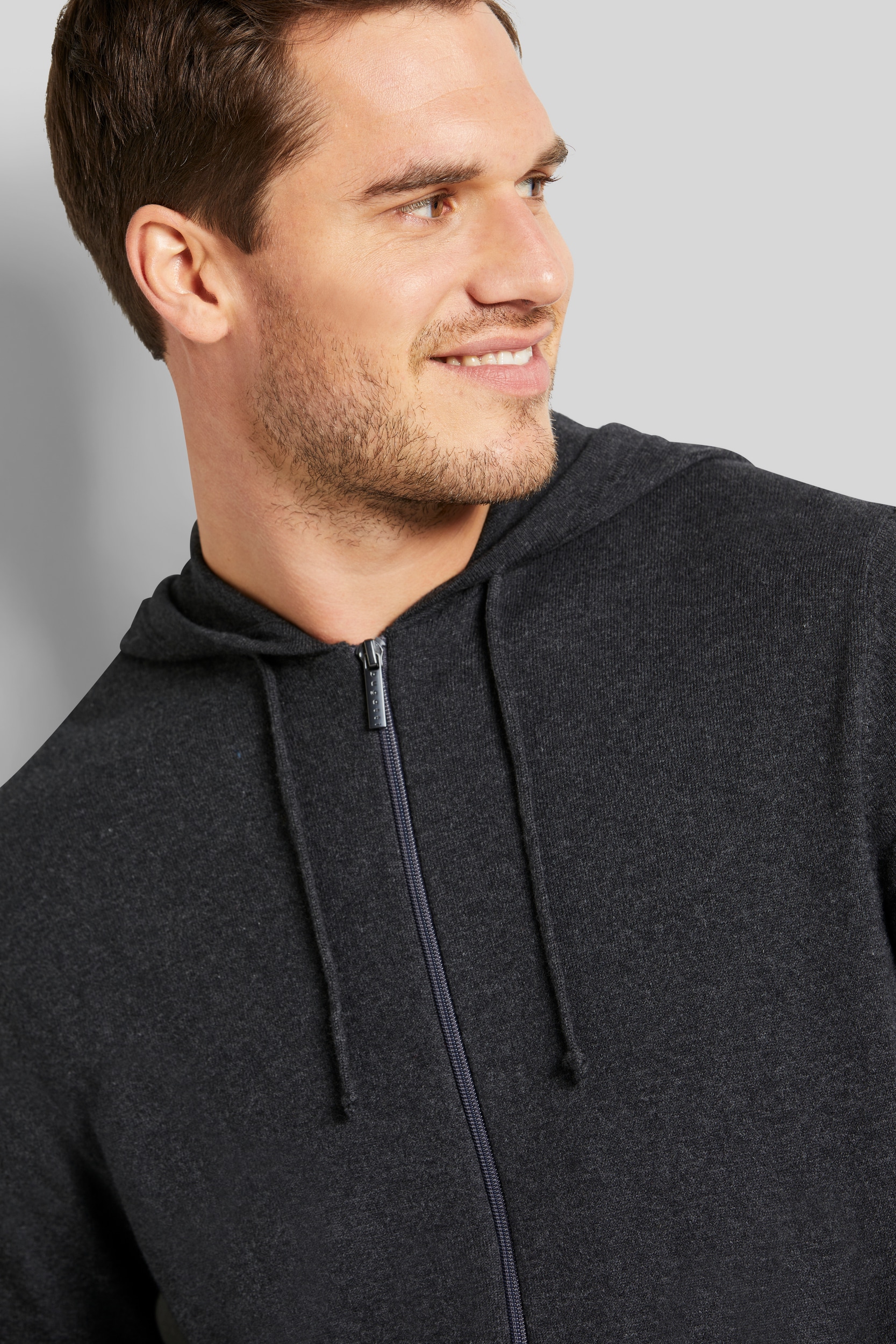 bugatti Rundhalspullover mit Kaschmiranteil