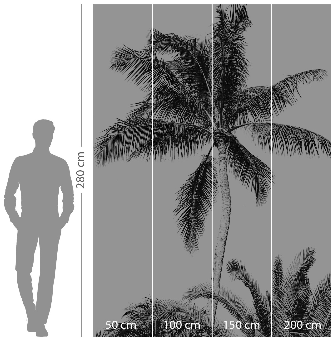 Komar Vliestapete »Digitaldruck Vlies -  Retro Palm - Grösse 200 x 280 cm« bedruckt glatt Kinderzimmer