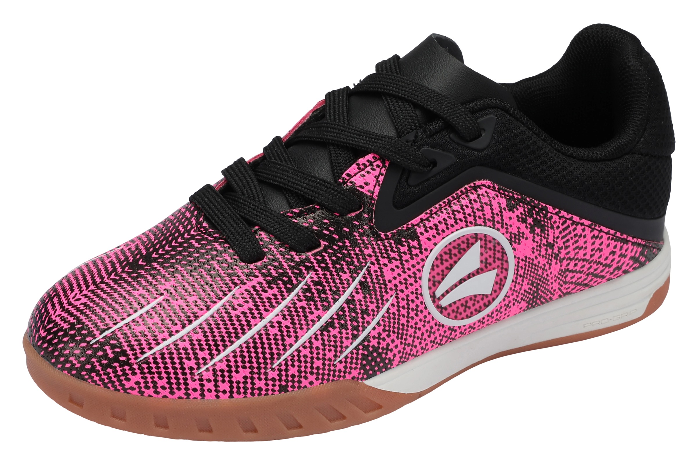Jako, Unisex, Indoorschuh »J-SI VINI« Hallenschuh, Fussballschuh, jet schwarz, neon pink, 39, Bequemer Indoorschuh von Jako