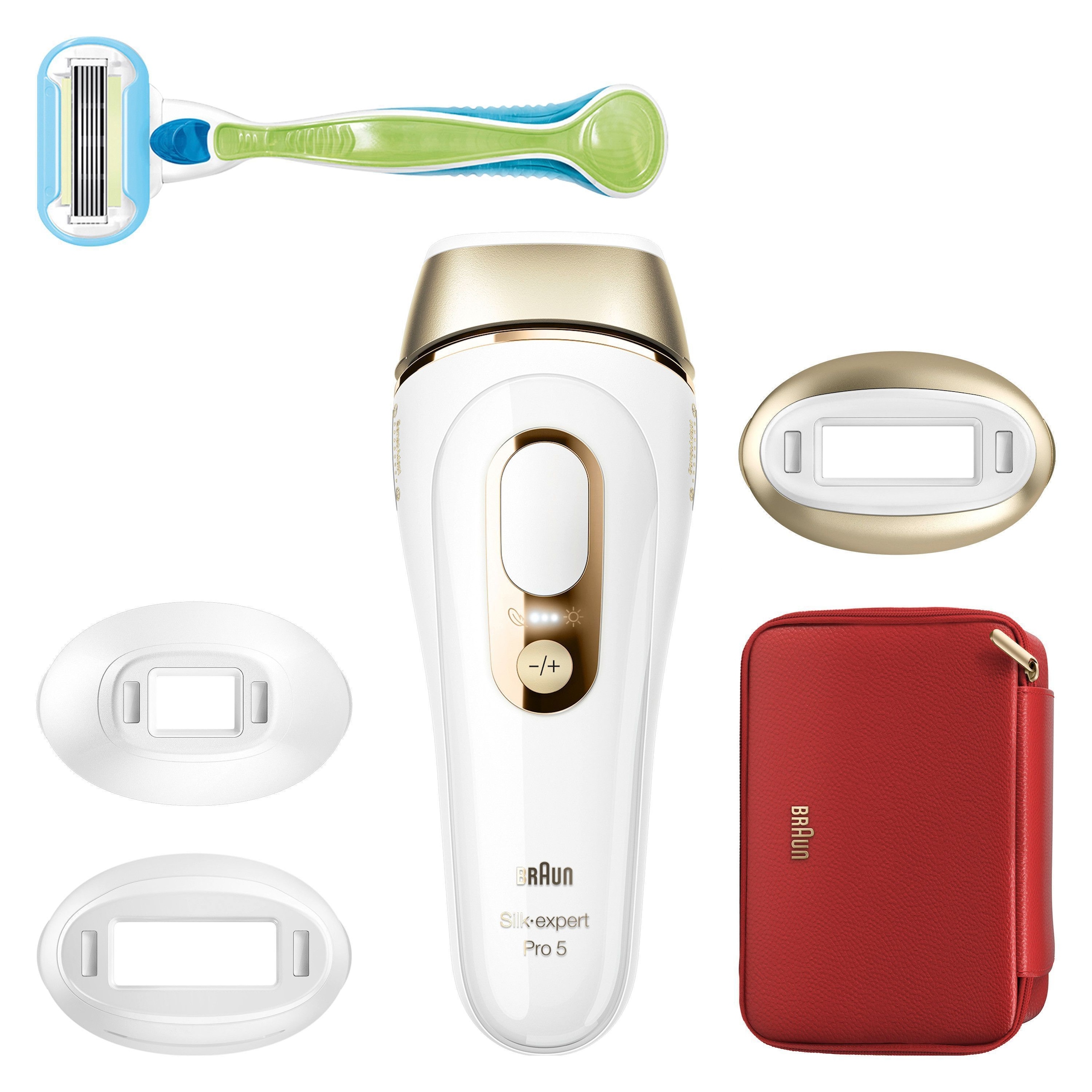 Image of Braun IPL-Haarentferner "Silk·expert Pro 5 PL5431 (Modell 2026) PL5262 (Modell 2025)" pro Minute bis zu 125 Lichtimpulse 3 Aufsätze, Aufbewahrungstasche, Venus Rasierer