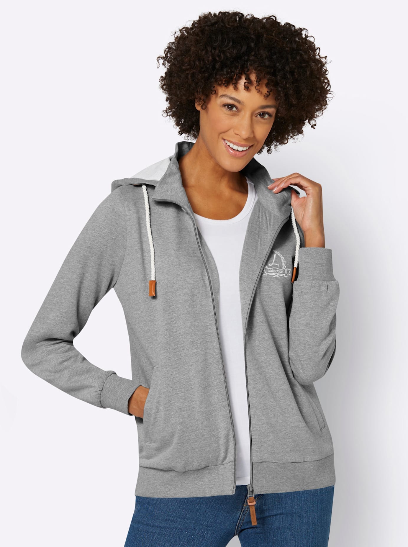 Casual Looks Shirtjacke »Sweatjacke«, (1 tlg.)