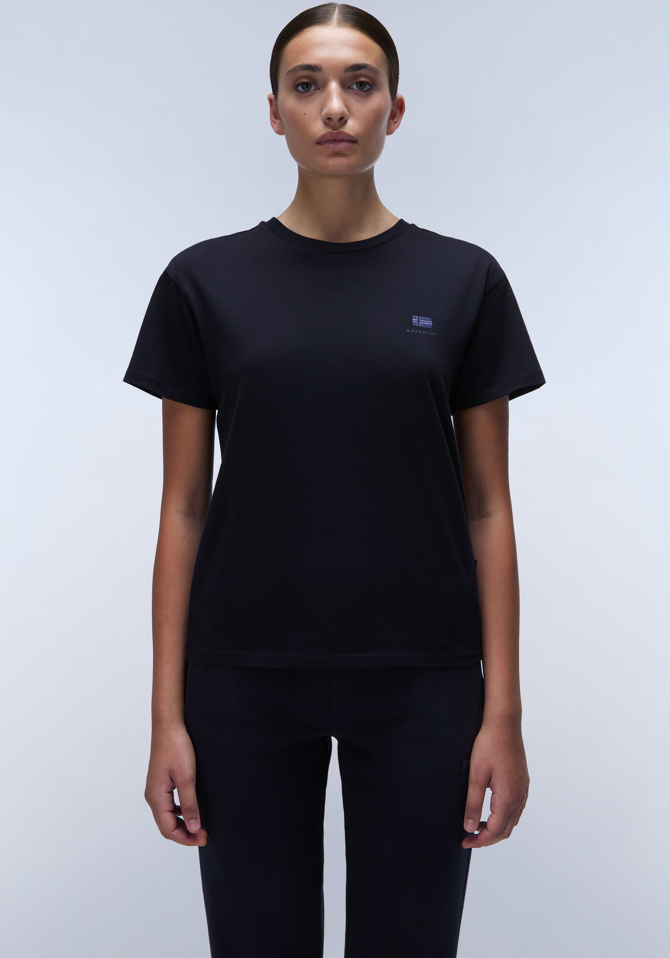 Image of Napapijri T-Shirt "S-NINA 941 BLACK BEAUTY" Mit Rundhalsausschnitt