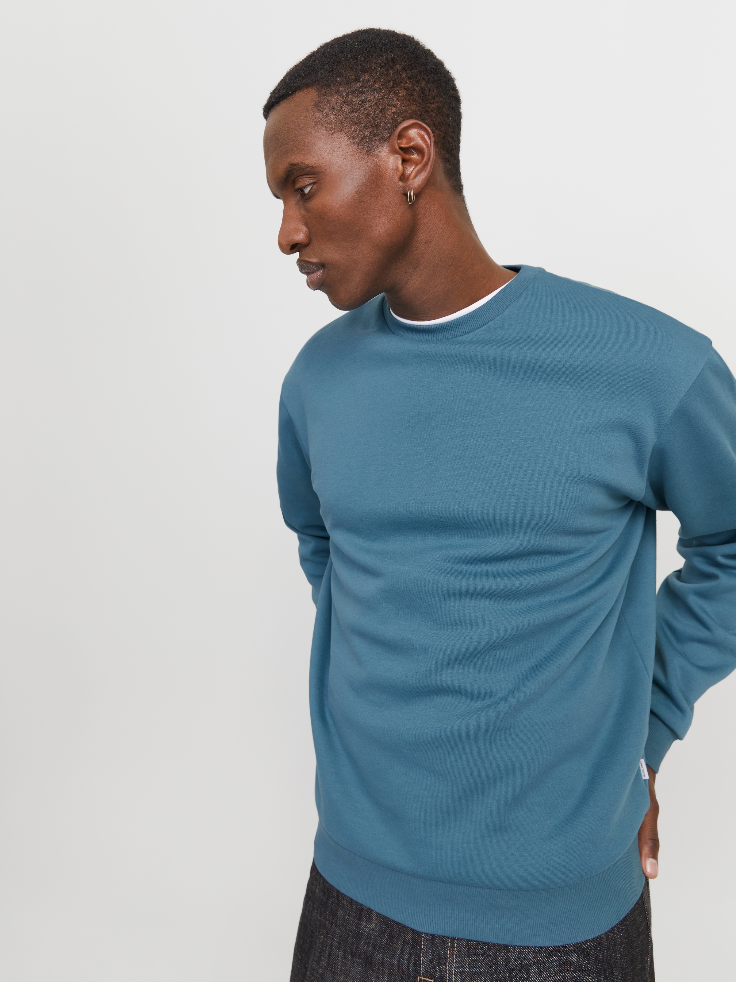 Jack & Jones Sweatshirt »JJEBRADLEY SWEAT CREW NOOS«, mit Rippbündchen