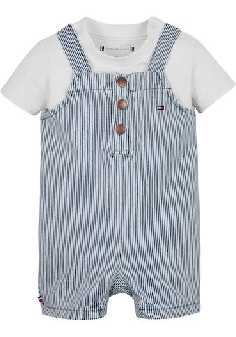 Shirt & Hose »BABY STRIPED DUNGAREE SET«, (Set, Shirt+Latzhose), Baby bis 2 Jahre, Set...
