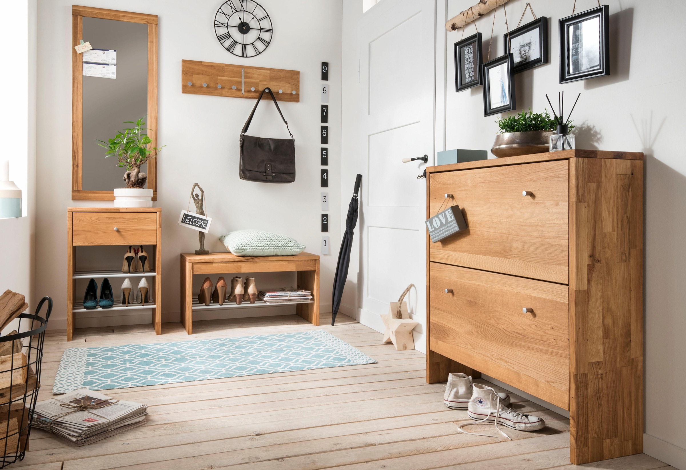 Home affaire Hakenleiste »Dura«, aus FSC®-zertifiziertem Massivholz, Breite 50 oder 80 cm
