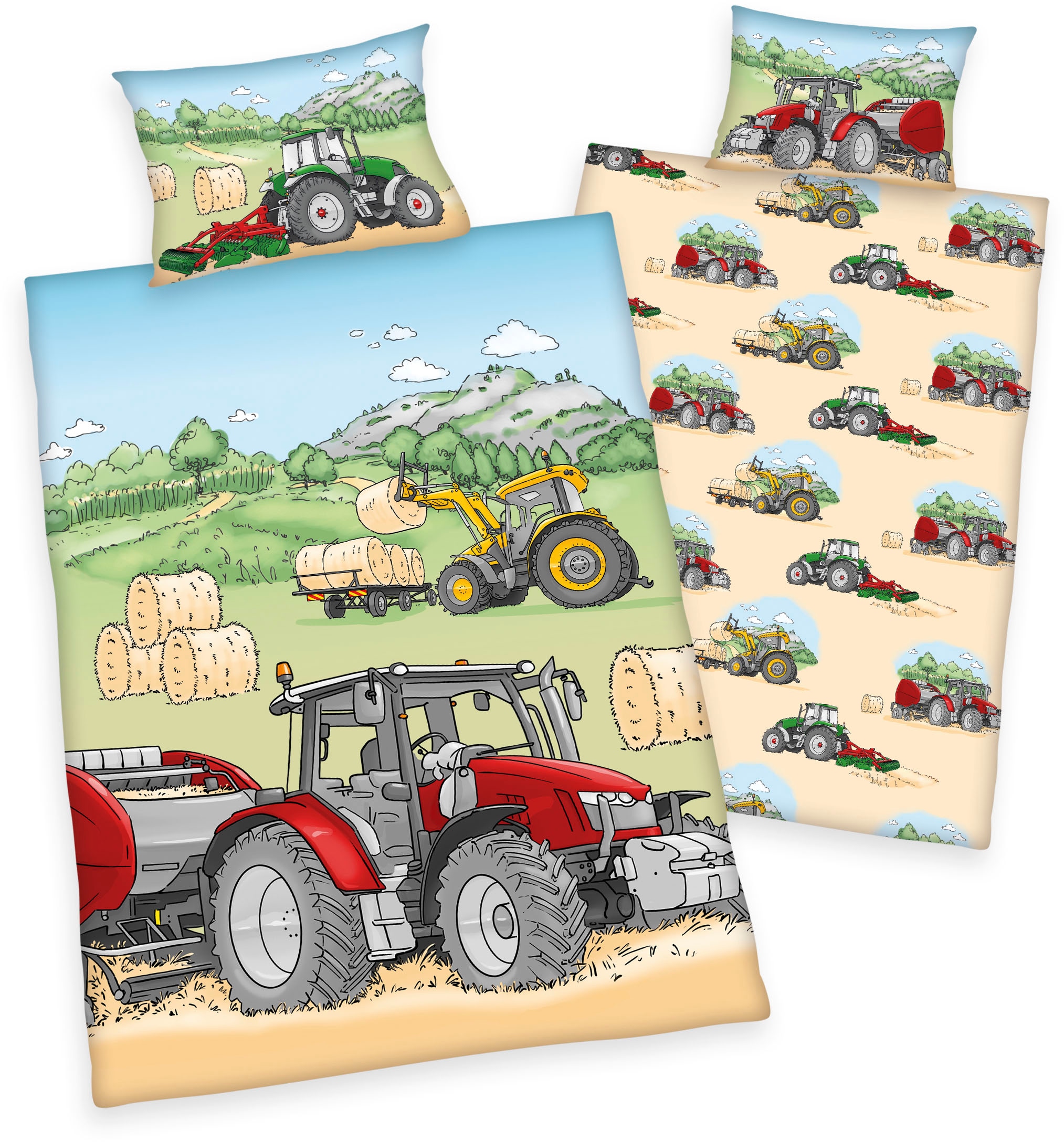 Image of Baby Best Babybettwäsche "Traktor" 2 Stk. mit tollem Motiv
